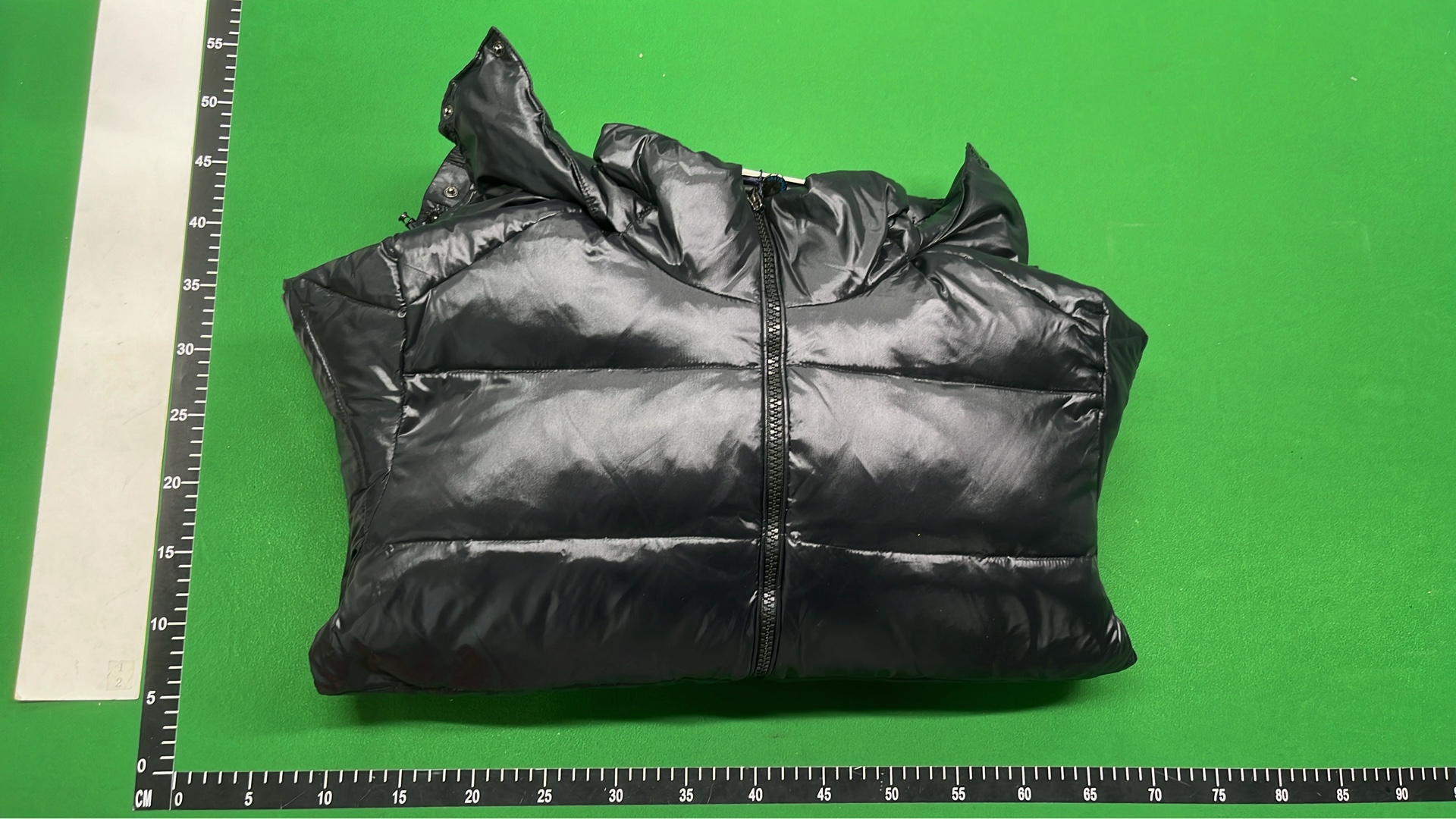 Black Quilted Down Jacket with Hood