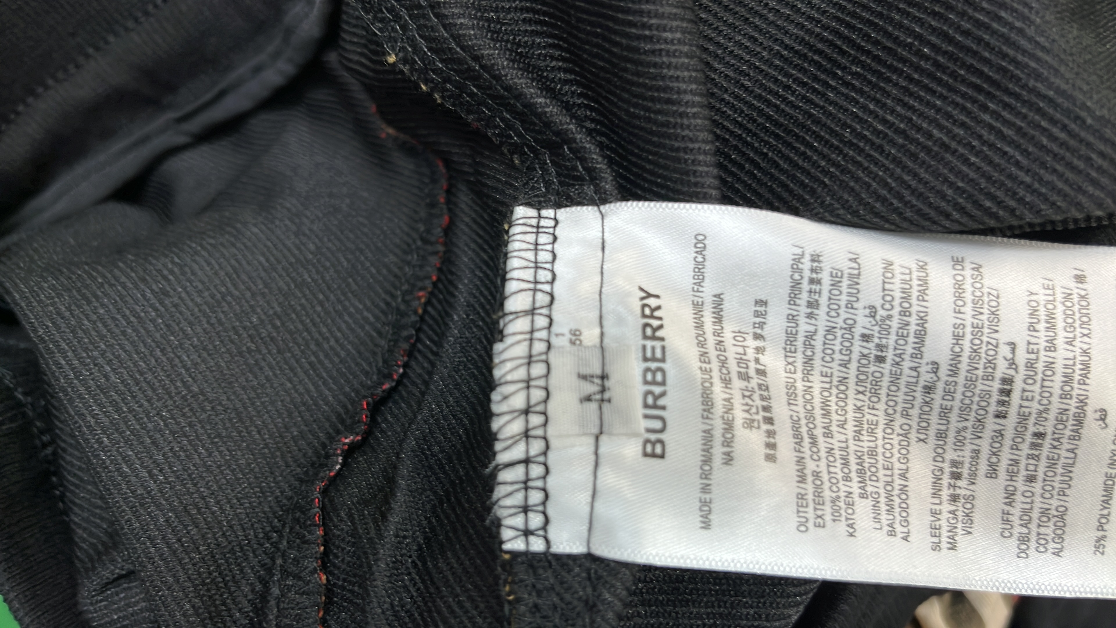 Burberry Black Logo Embroidered Track Shorts with Check Side Stripes