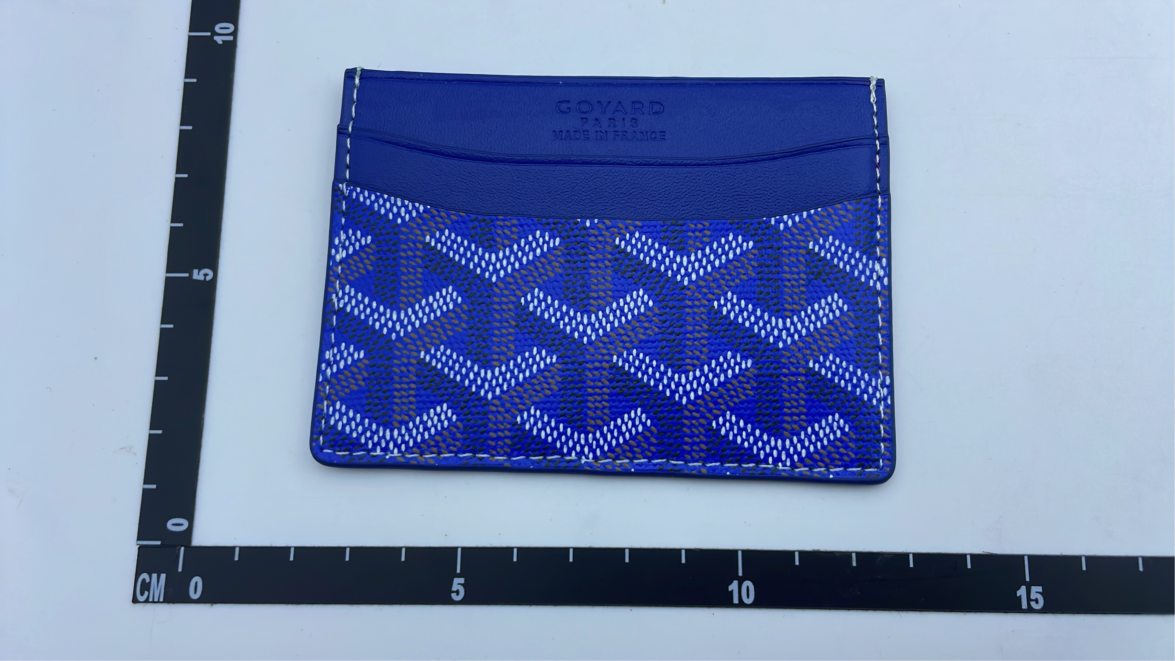 Goyard Green Card Holder with Monogram Pattern