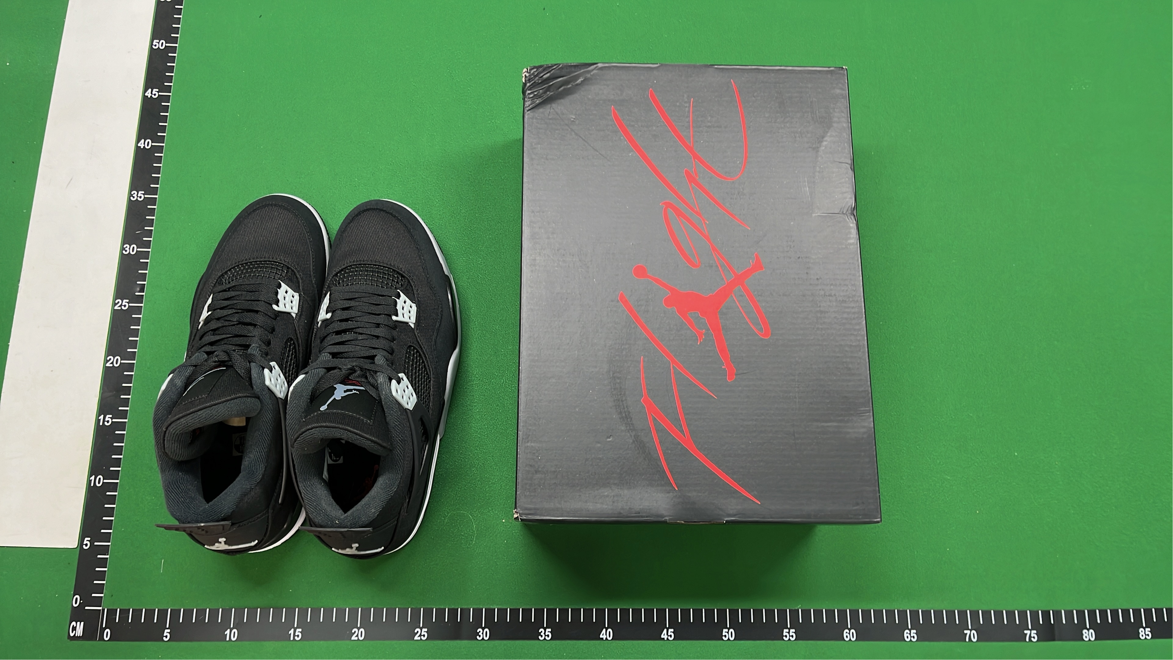 Air Jordan 4 Black Cement Red Men's Basketball Shoes