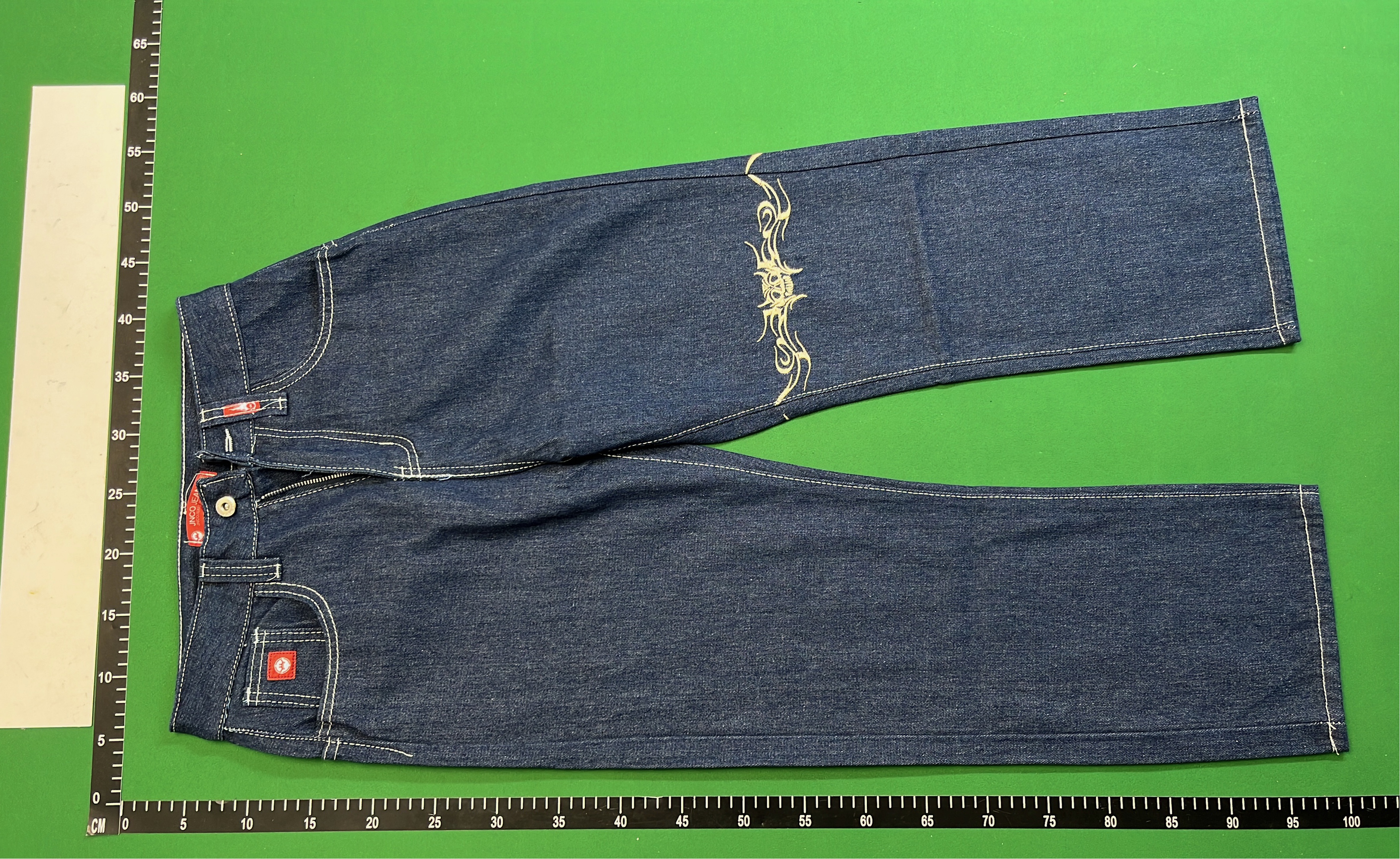 Daco Denim Pants with Tiger Embroidery Design