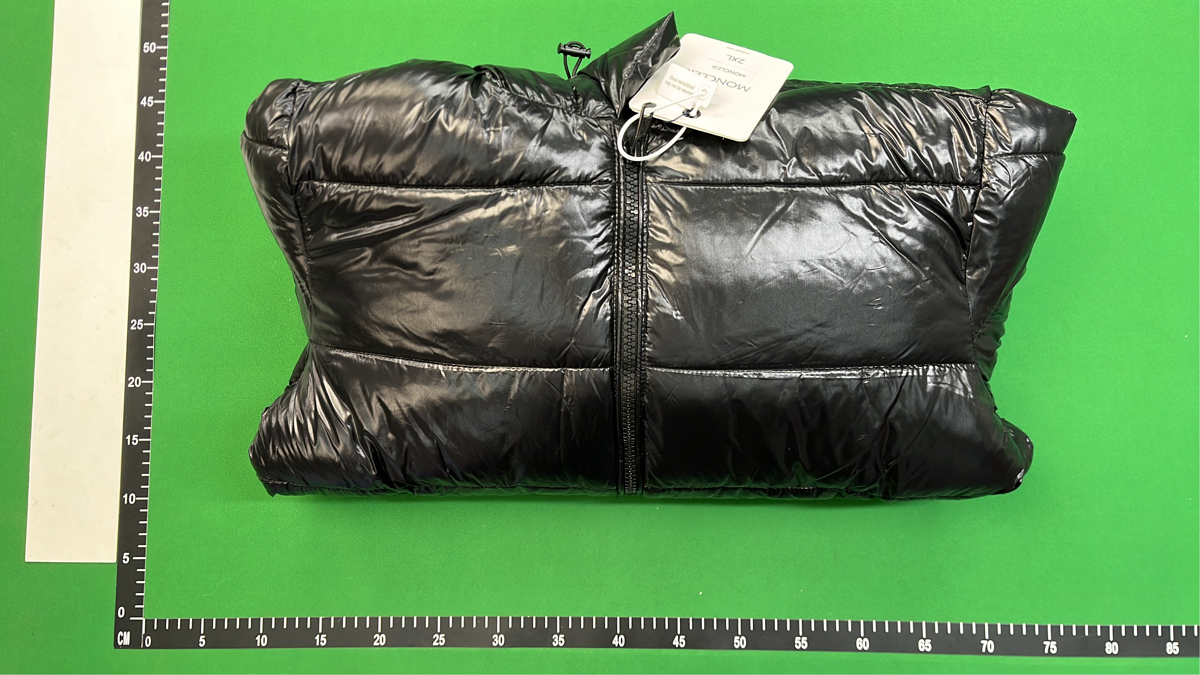 White Moncler Down Jacket with Hood and Logo Patches