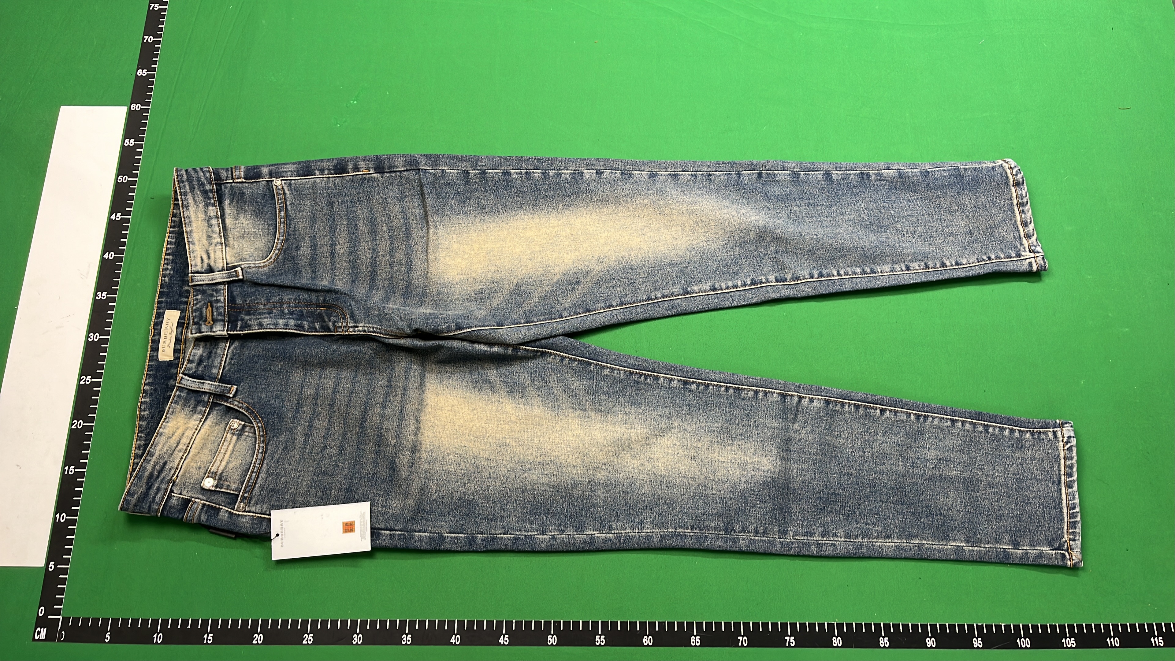Burberry Men's Denim Jeans with Iconic Check Pocket Design