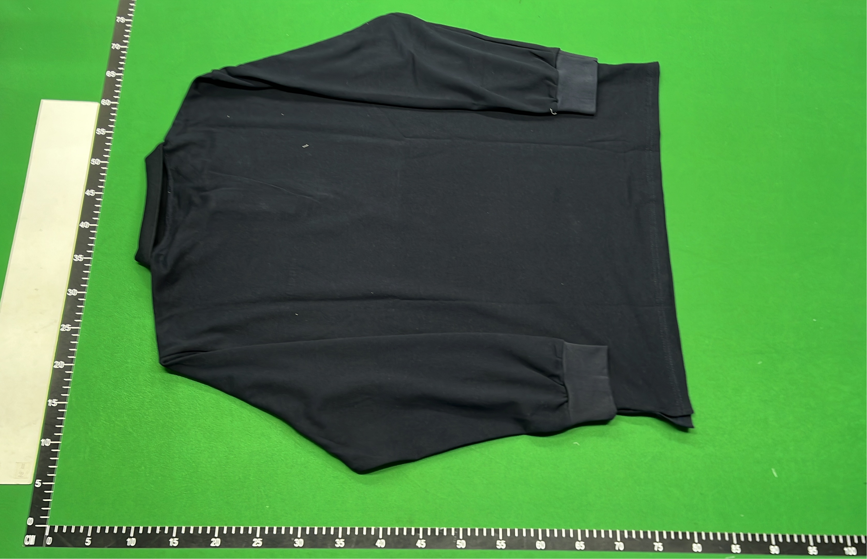 Miu Miu Navy Blue Long Sleeve Polo Shirt with Logo