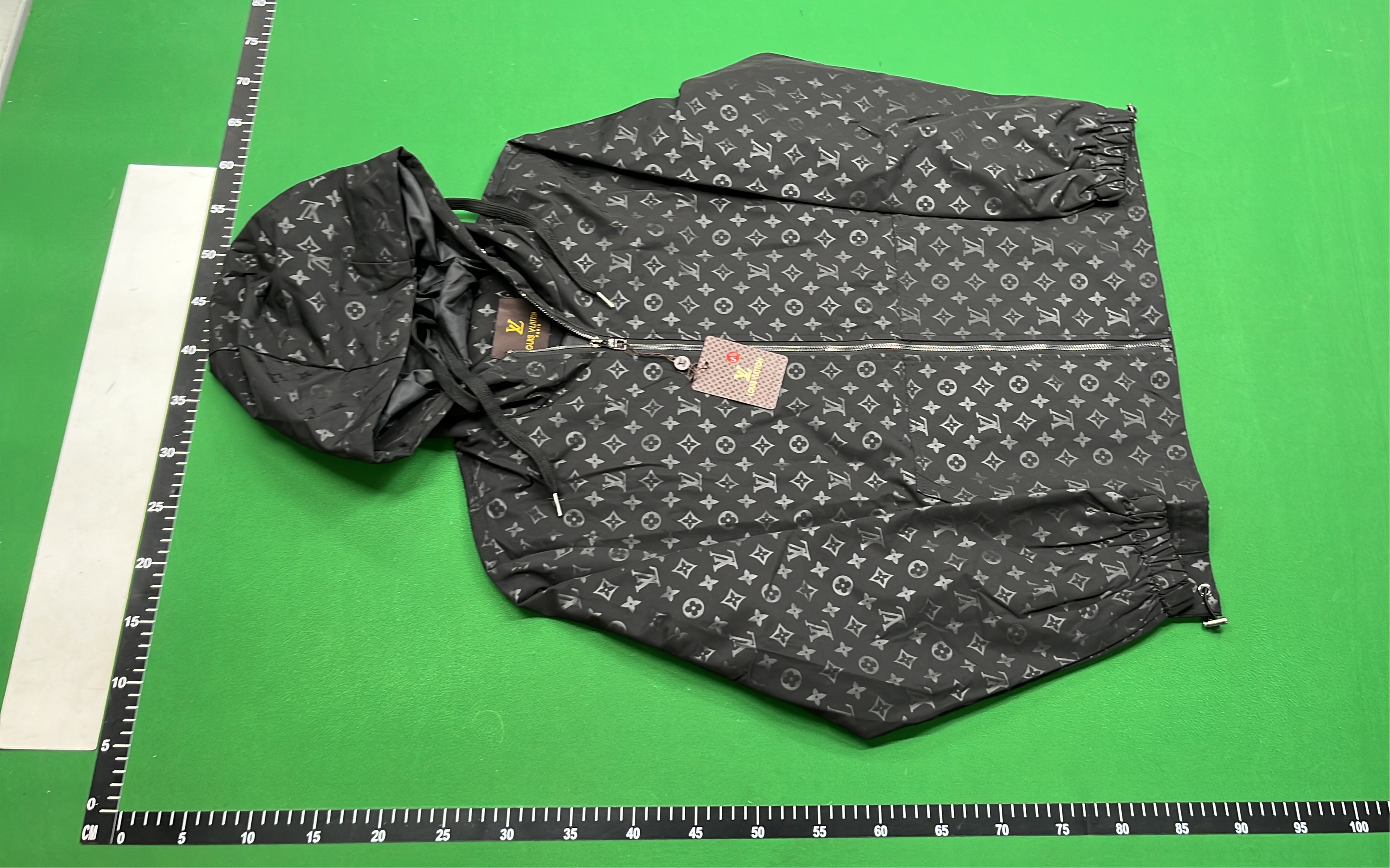 Louis Vuitton Monogram Leather Jacket with Logo Design