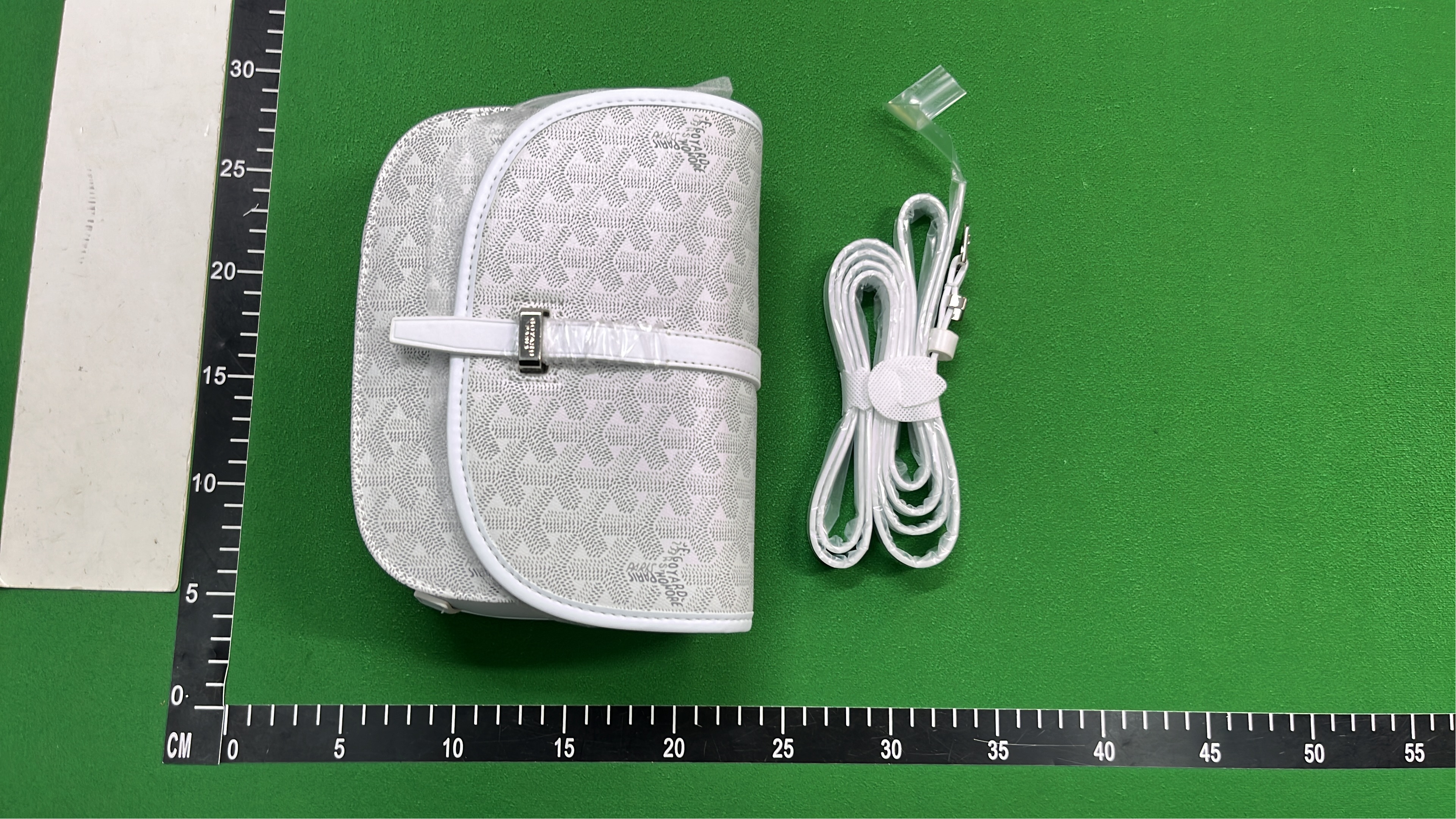 MCM Visetos Mini Shoulder Bag in Gray Monogram Pattern