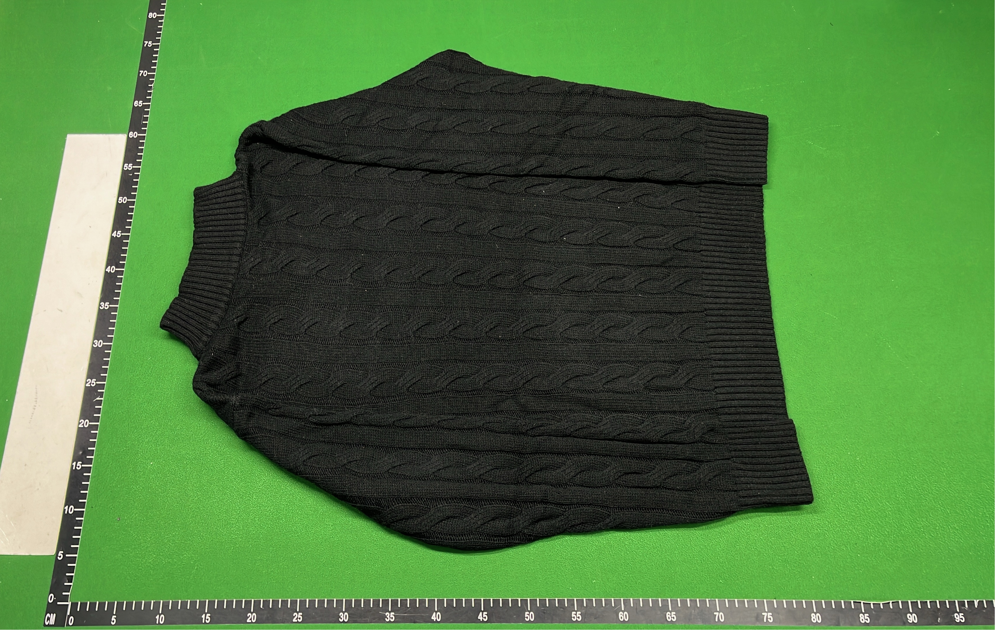 White Cable Knit Half-Zip Sweater for Men