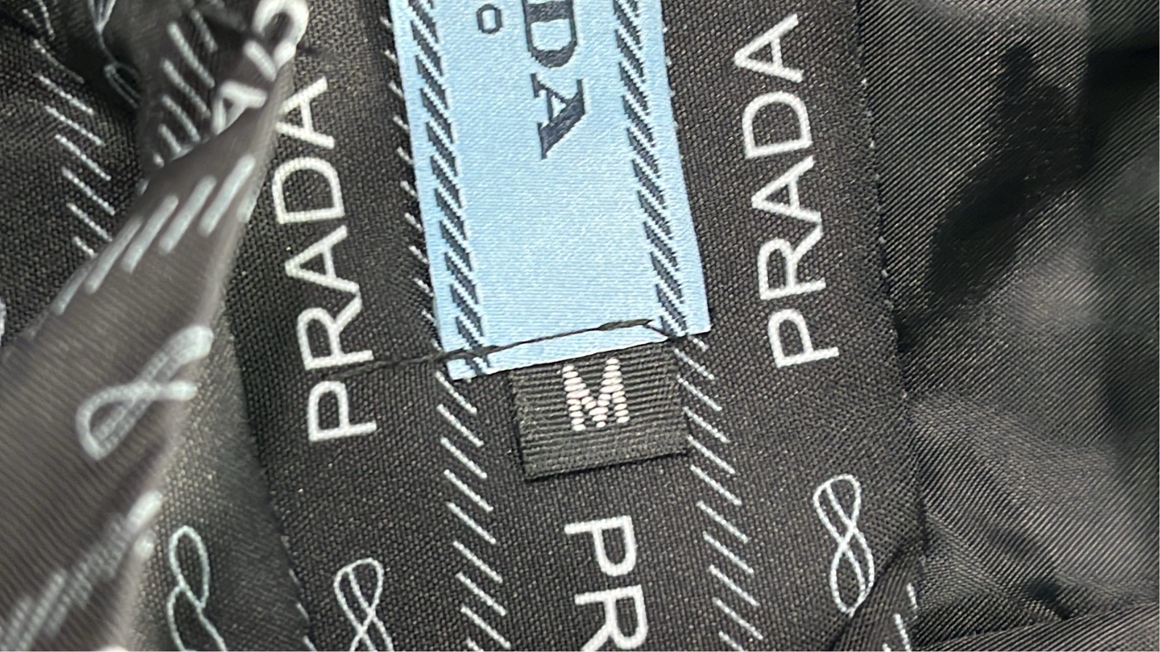 Prada Navy Blue Track Jacket with Logo Stripes