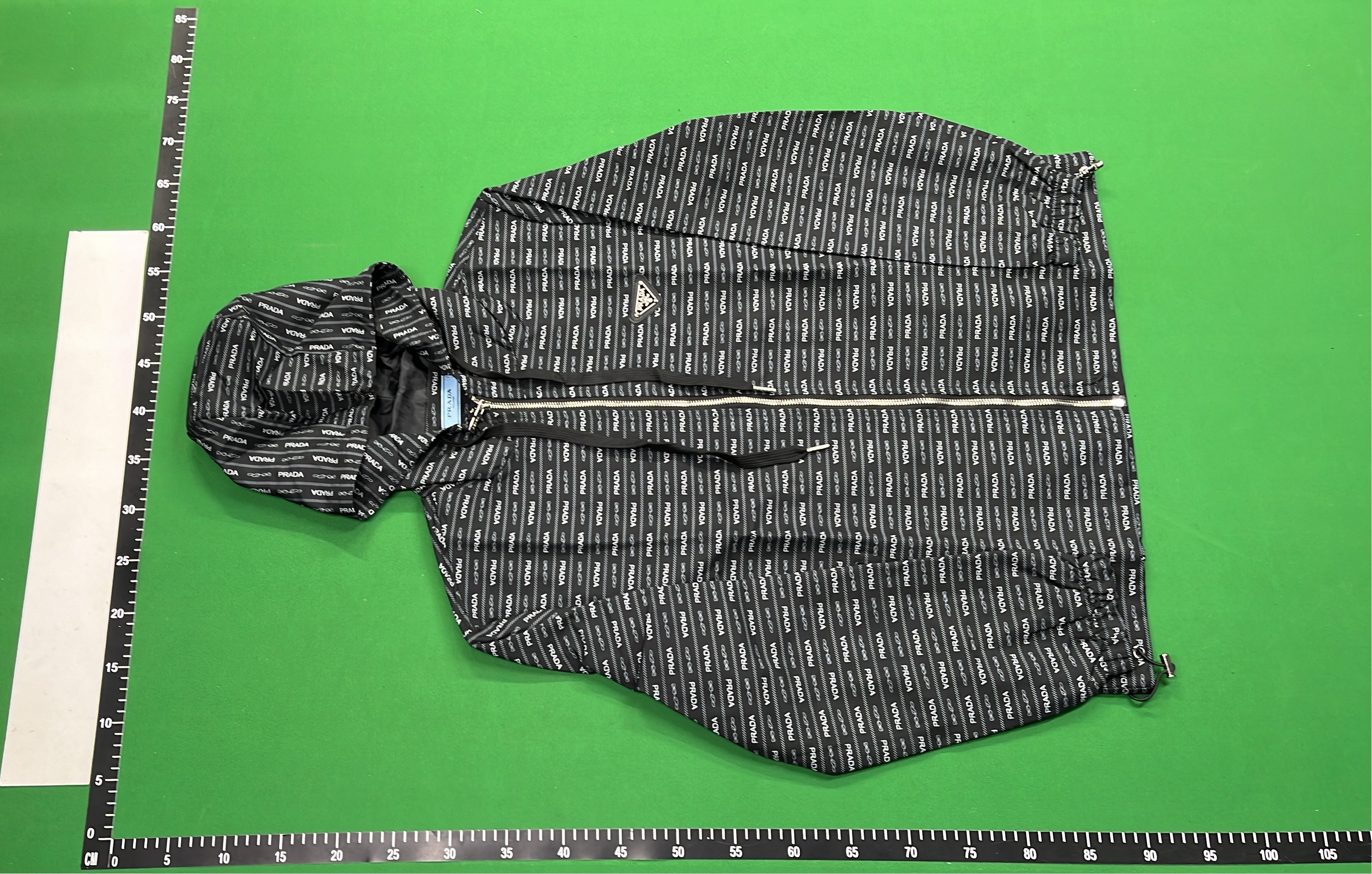 Prada Navy Blue Track Jacket with Logo Stripes