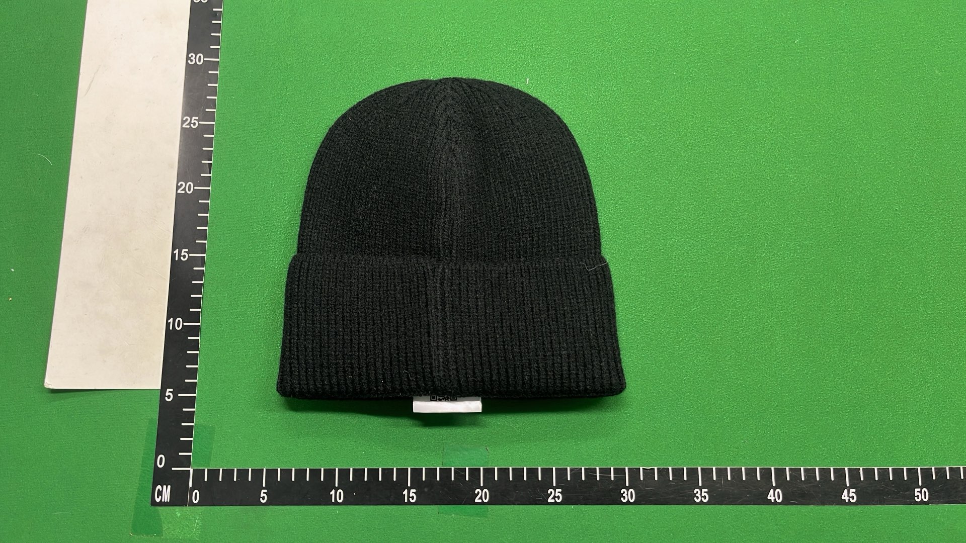 Moncler White Knit Beanie with Black Pom-Pom