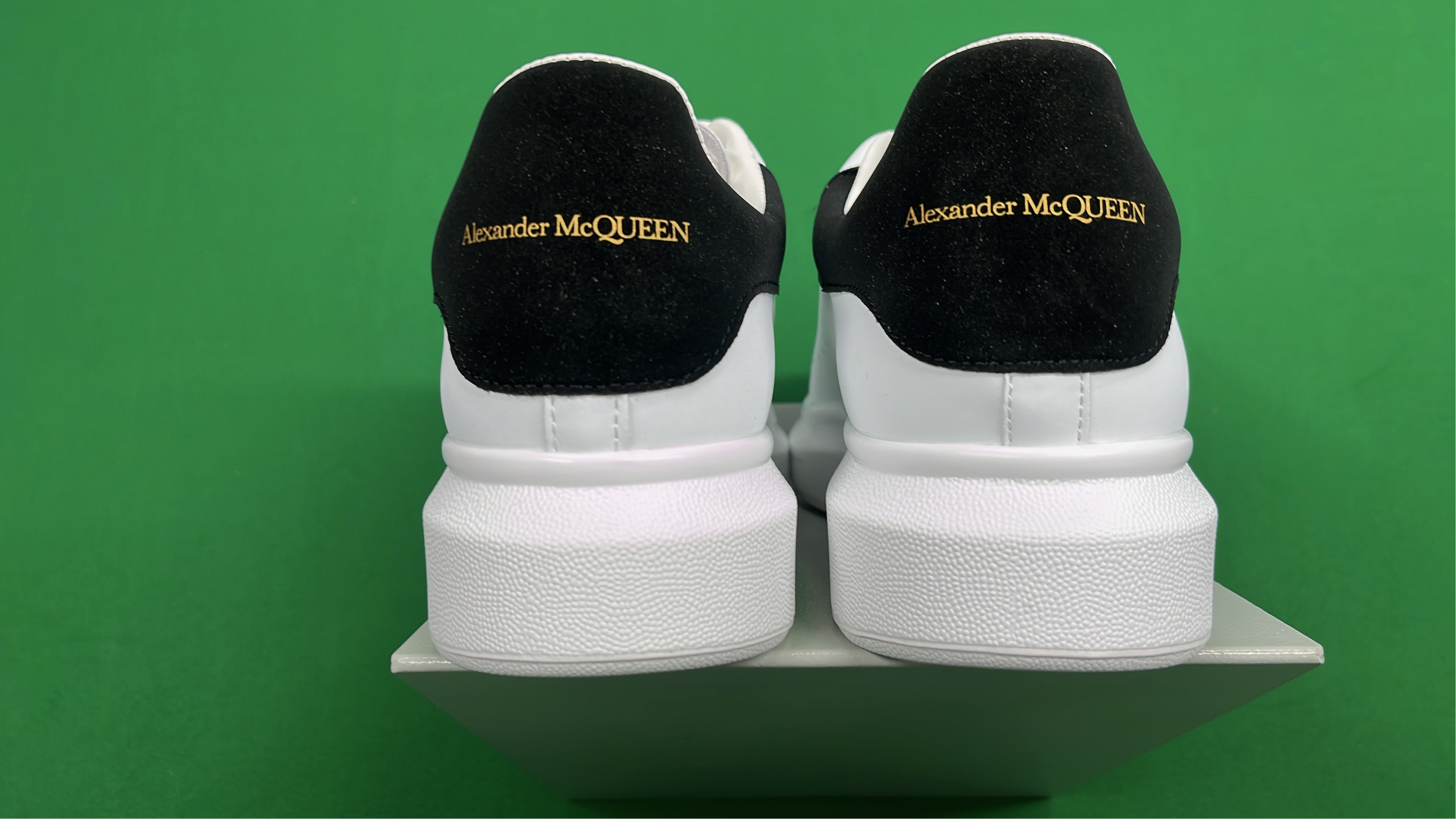 White Leather Sneakers with Thick Sole for Women