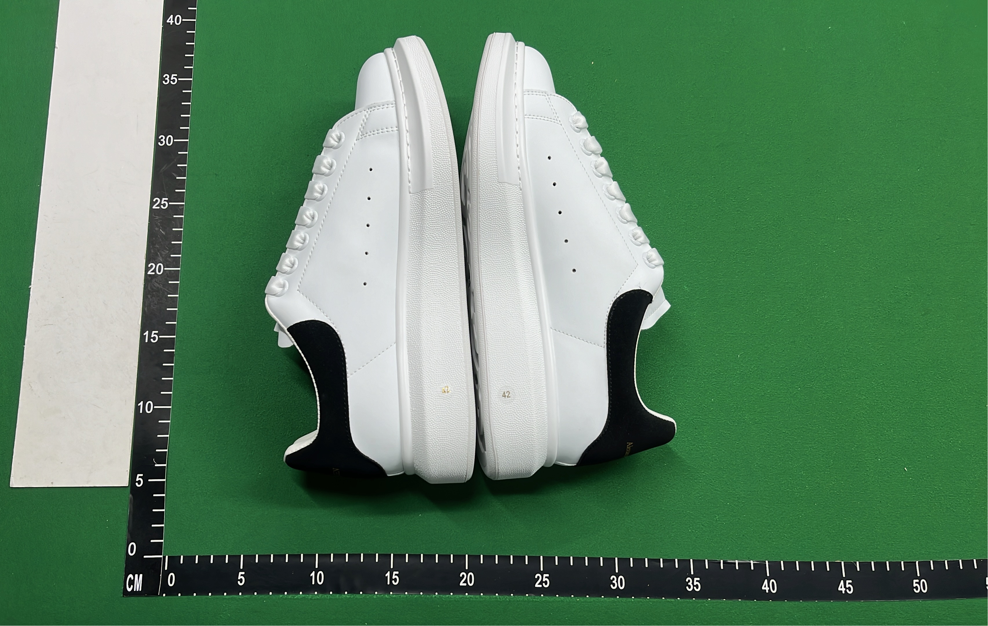White Leather Sneakers with Thick Sole for Women