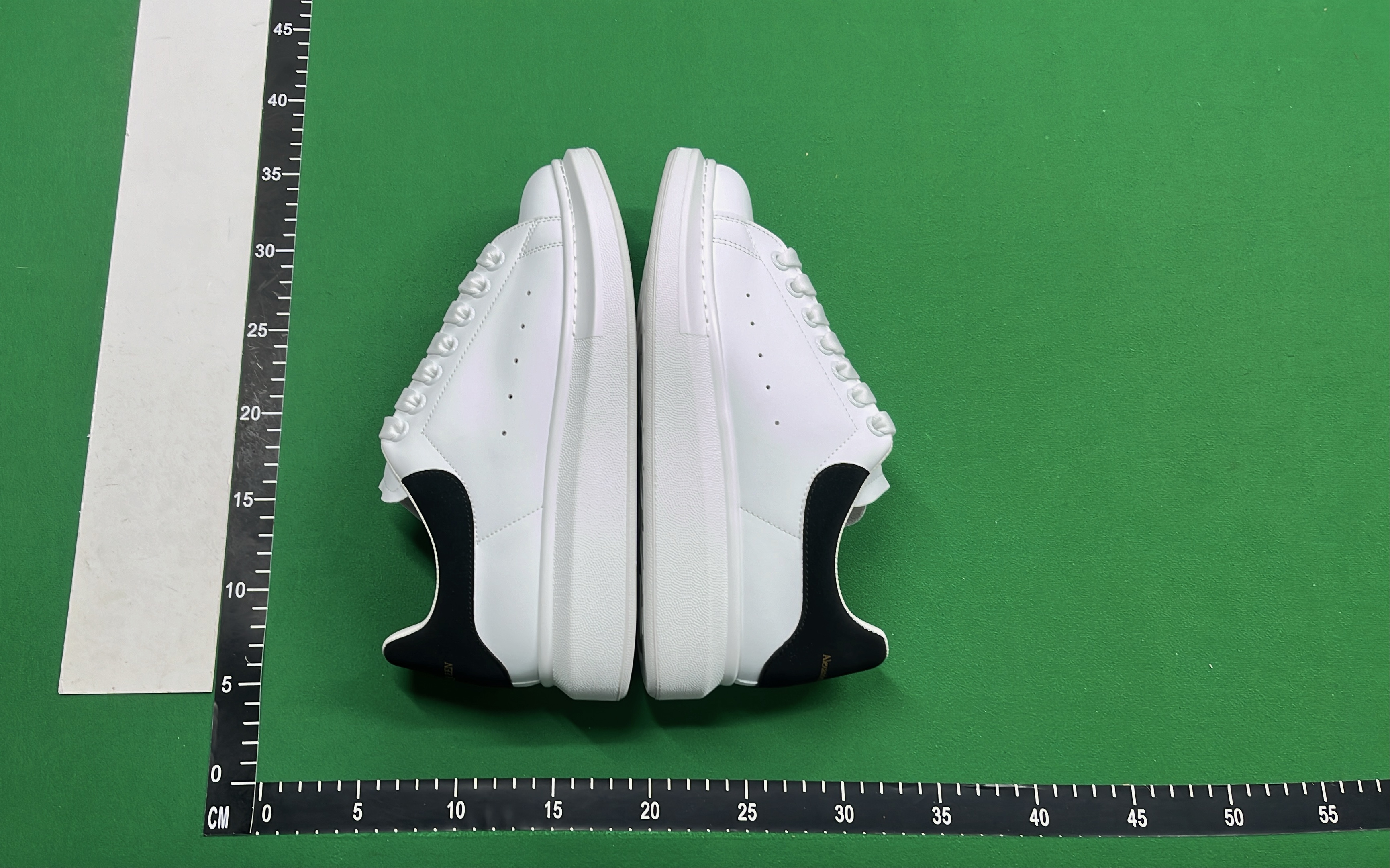 White Leather Sneakers with Thick Sole for Women