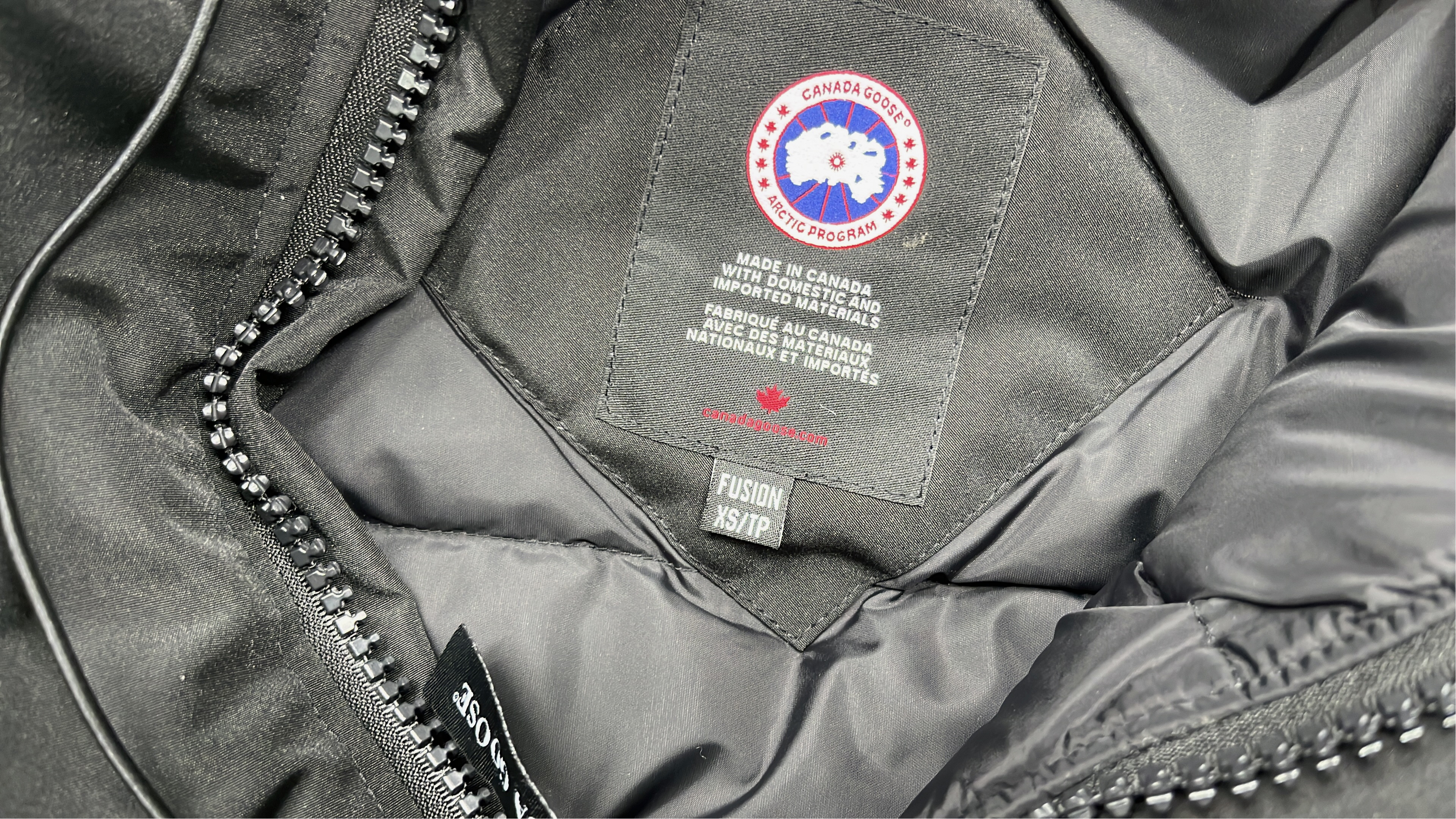 Canada Goose Men's Down Jacket with Fur Trim Hood