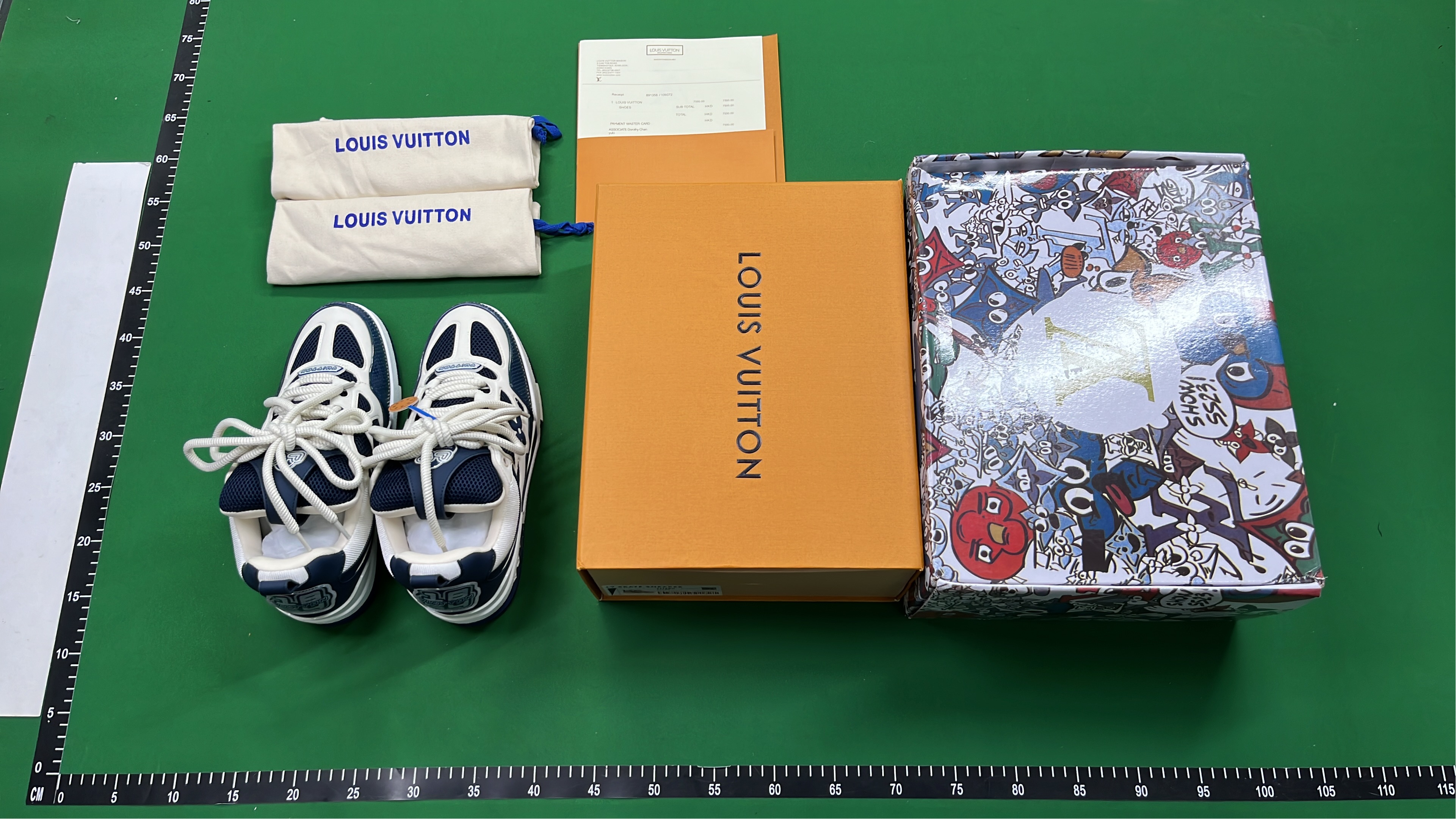 LV Trainer Sneakers Navy White