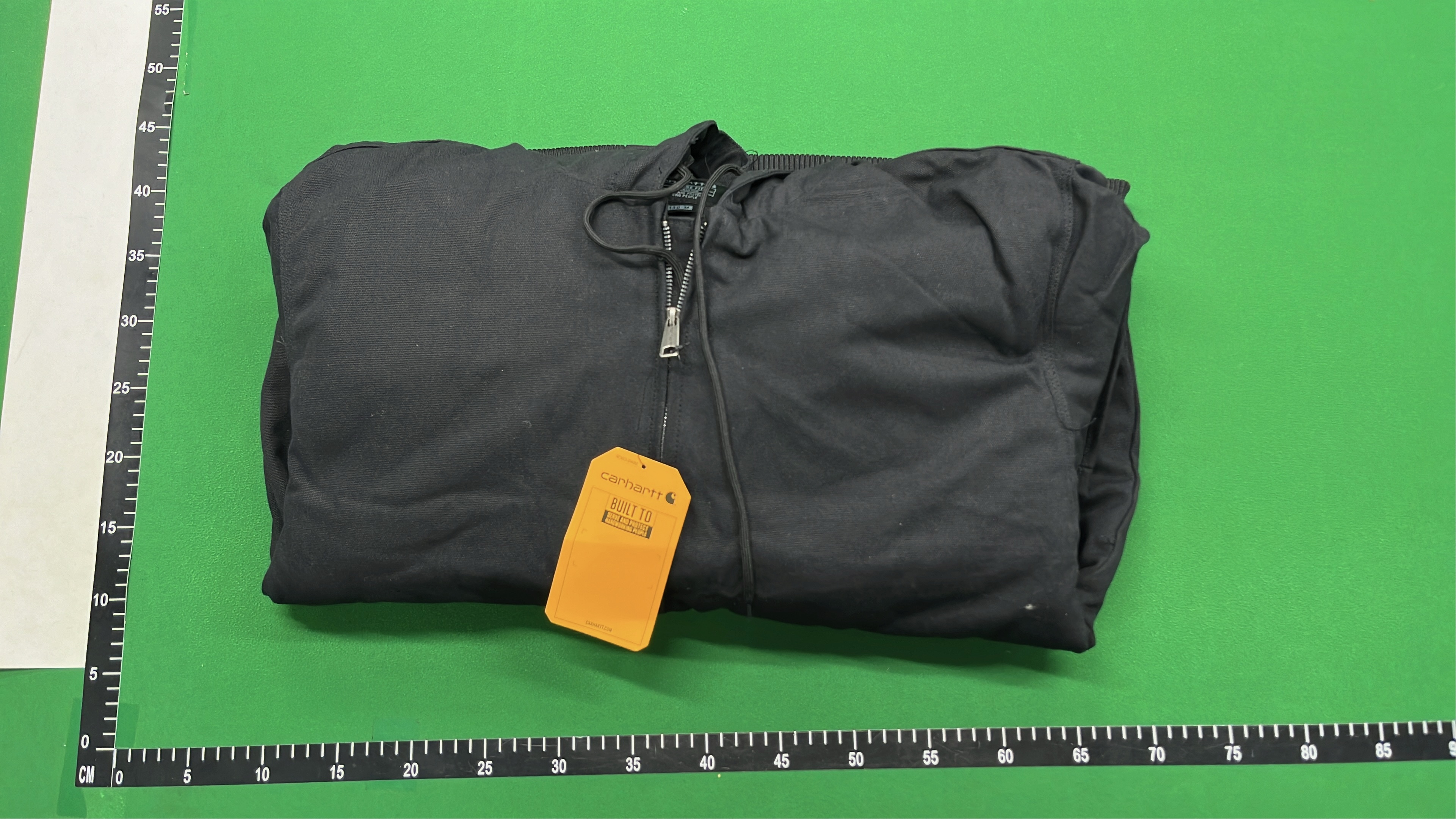 Carhartt Dark Green Work Jacket with Zip Front and Pockets