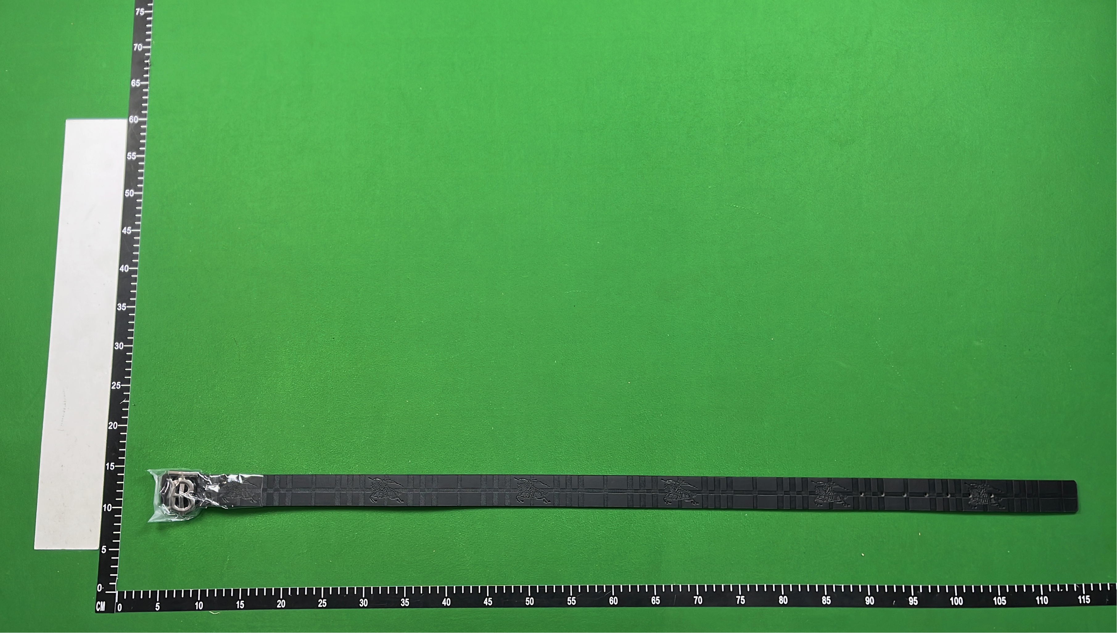 Burberry Monogram Buckle Belt in Black Check