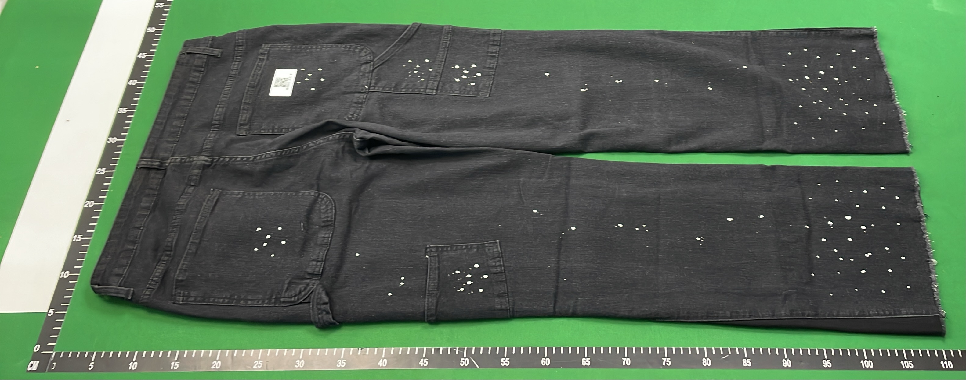 Distressed Paint-Splatter Cargo Pants for Men - Blue, Gray, Black