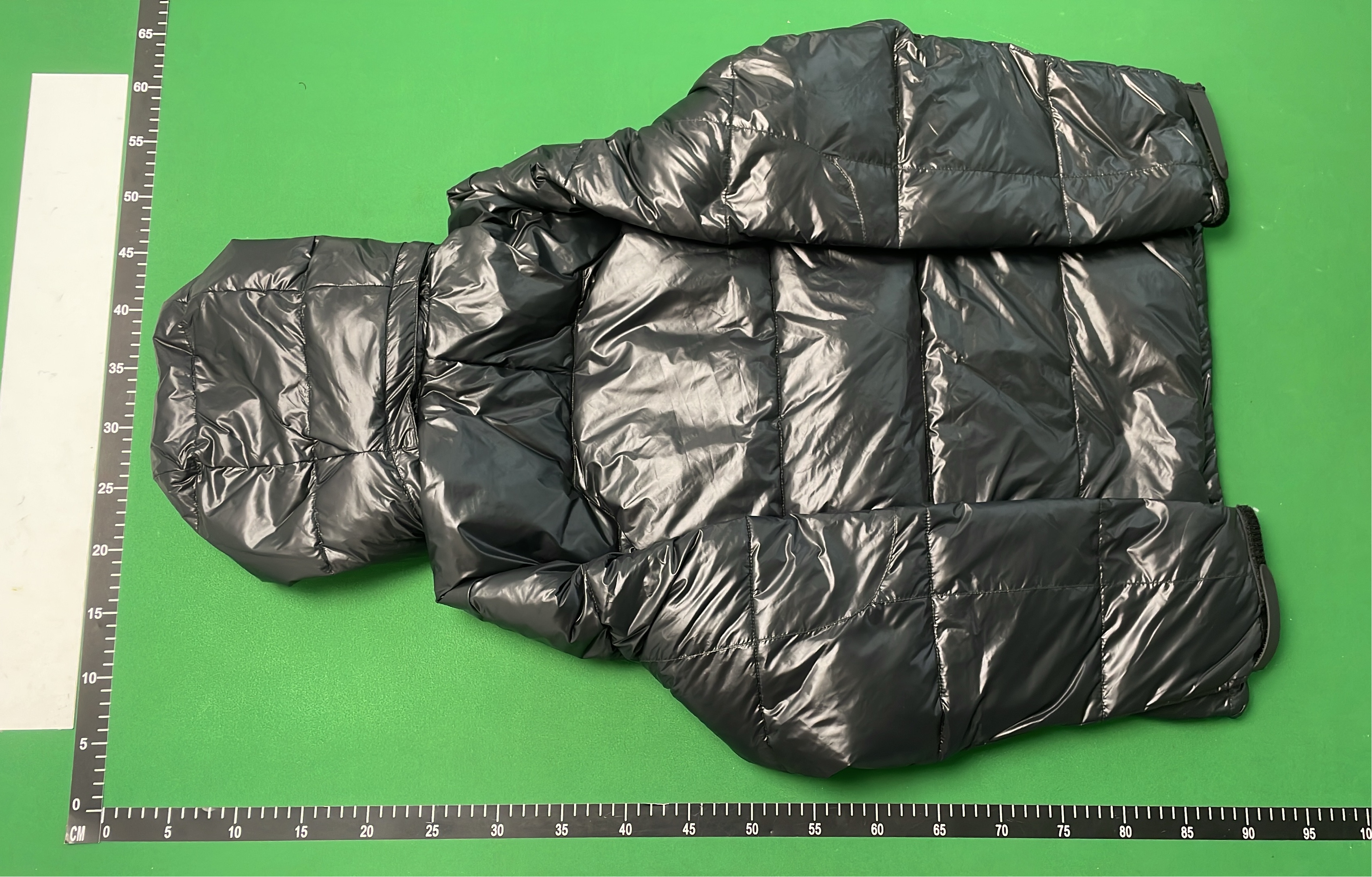Men's Navy Blue Down Jacket with Hood - White Duck Down Filled