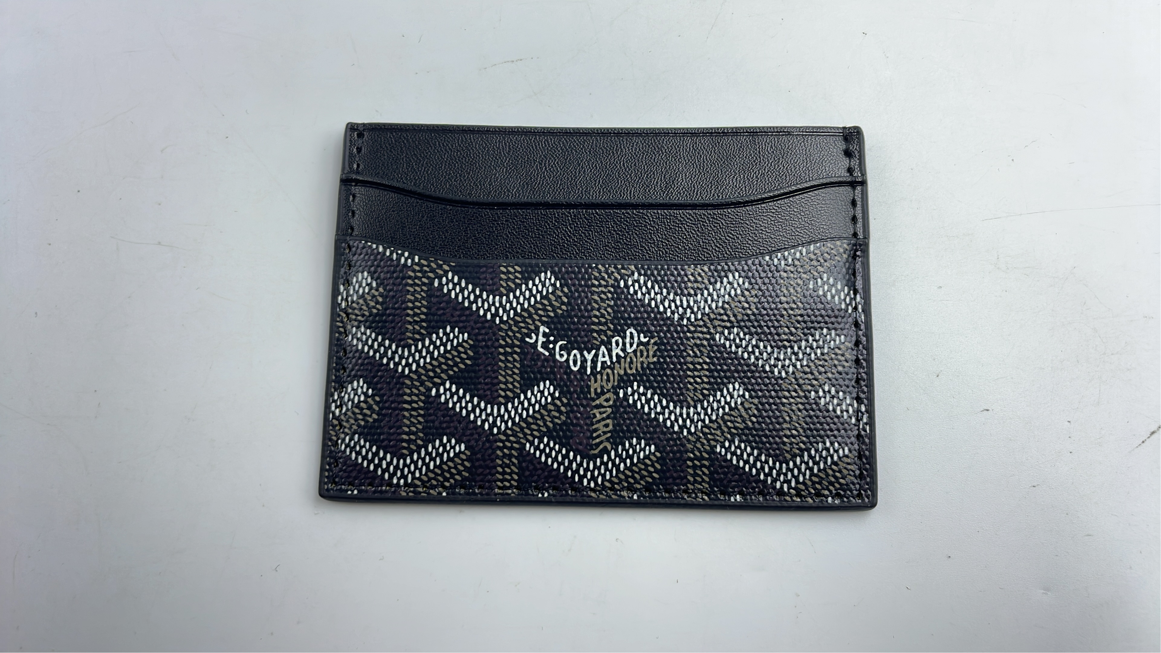 Goyard Card Holder White Patterned Design