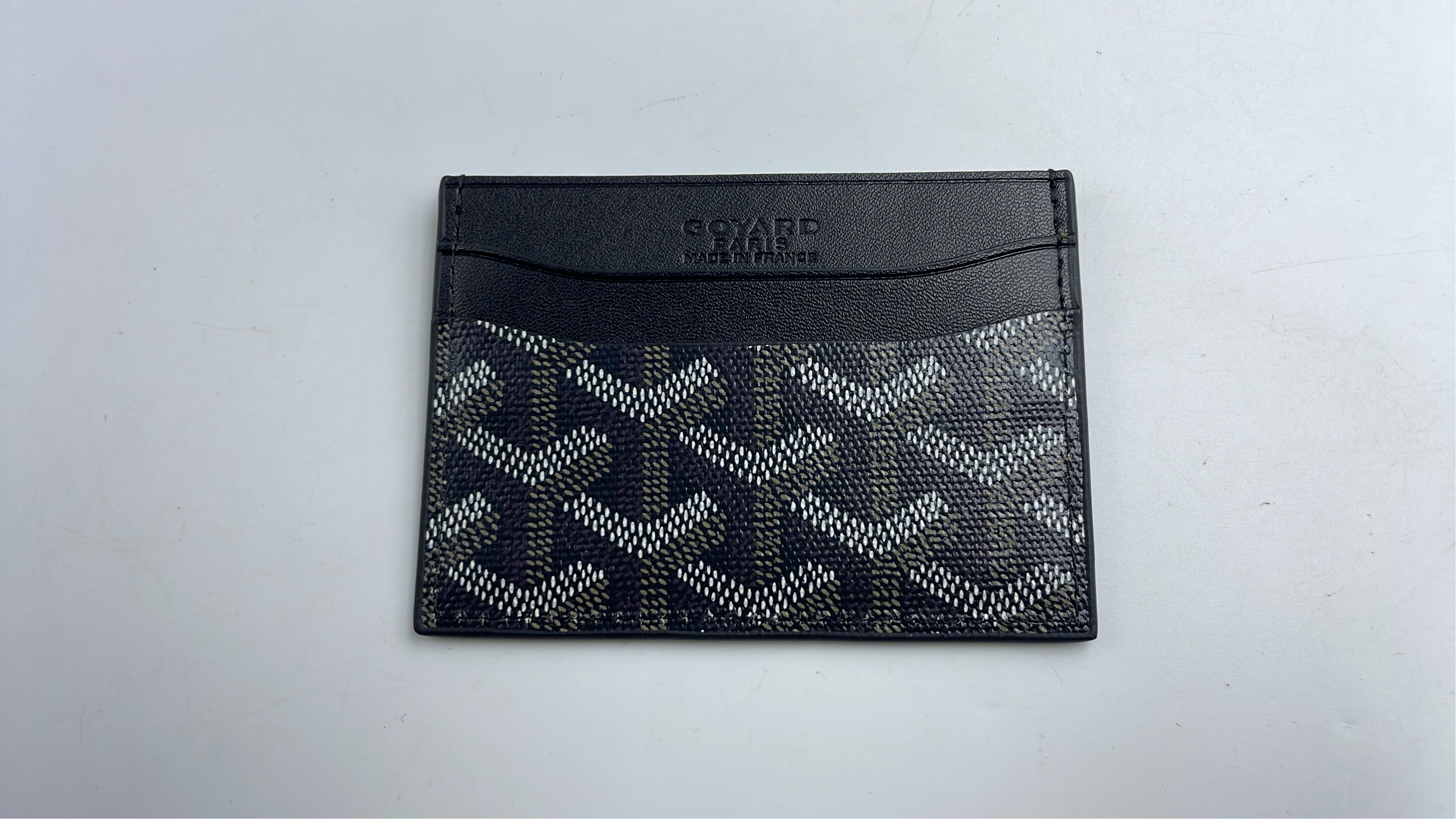 Goyard Card Holder White Patterned Design
