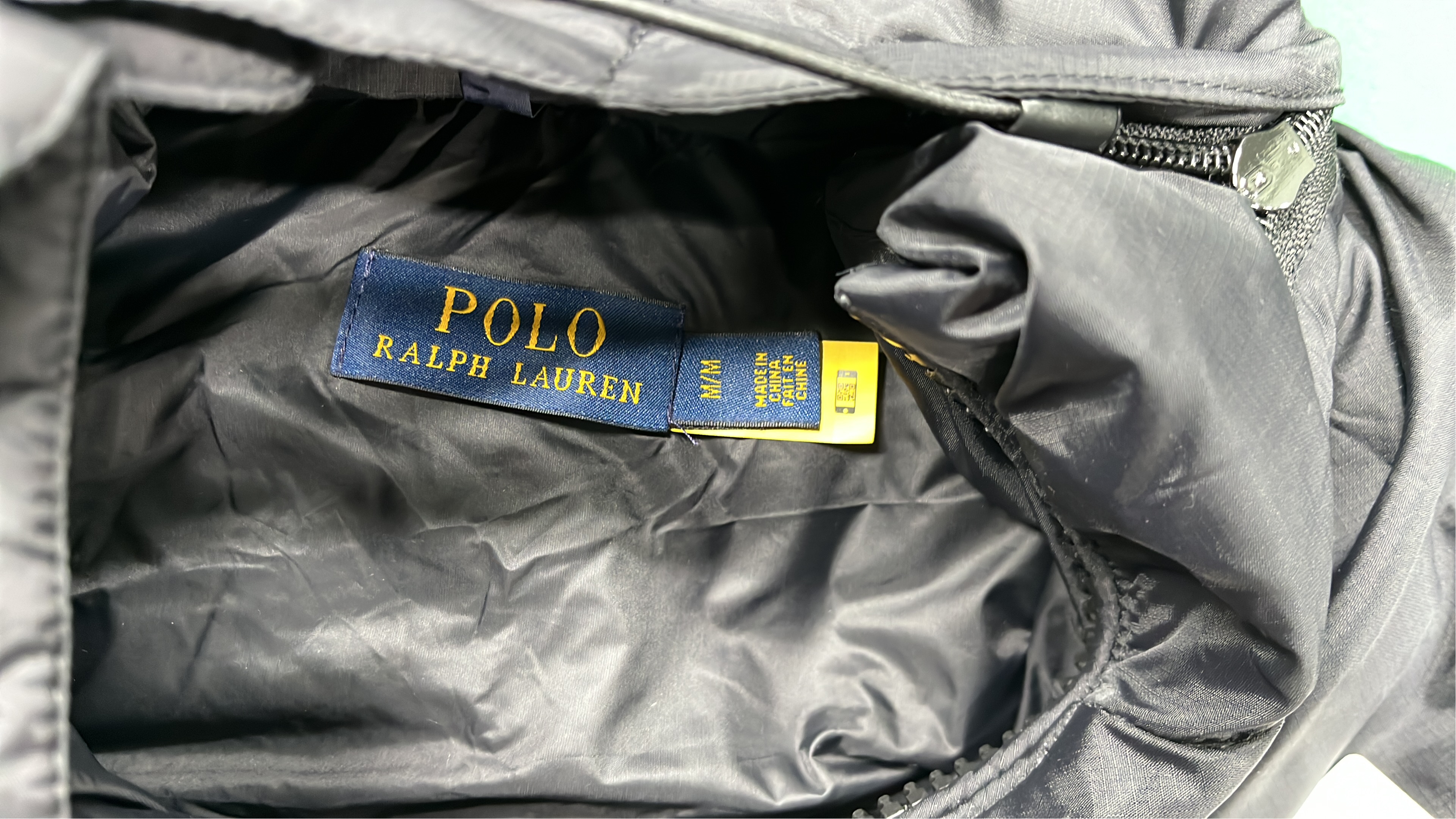 Recycled Down Jacket with Red Pony Logo