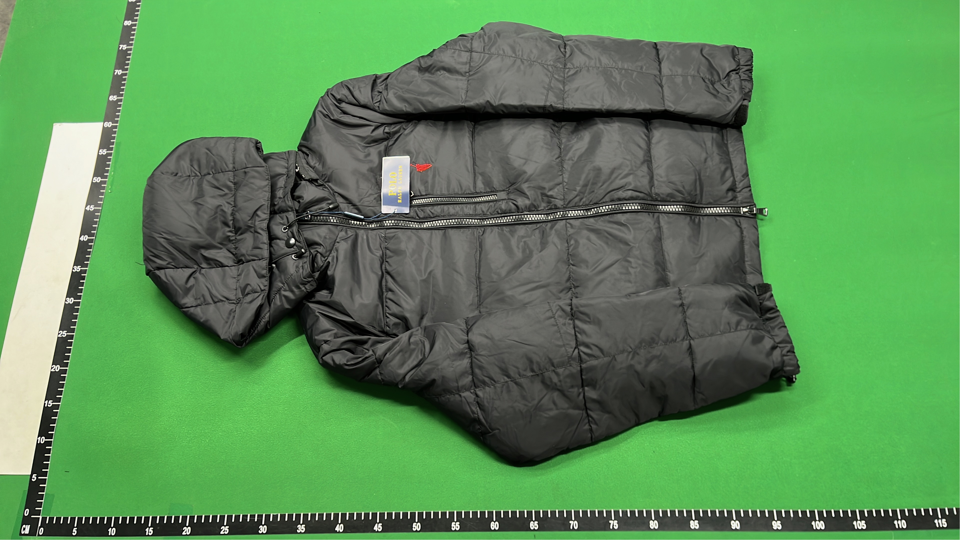 Recycled Down Jacket with Red Pony Logo