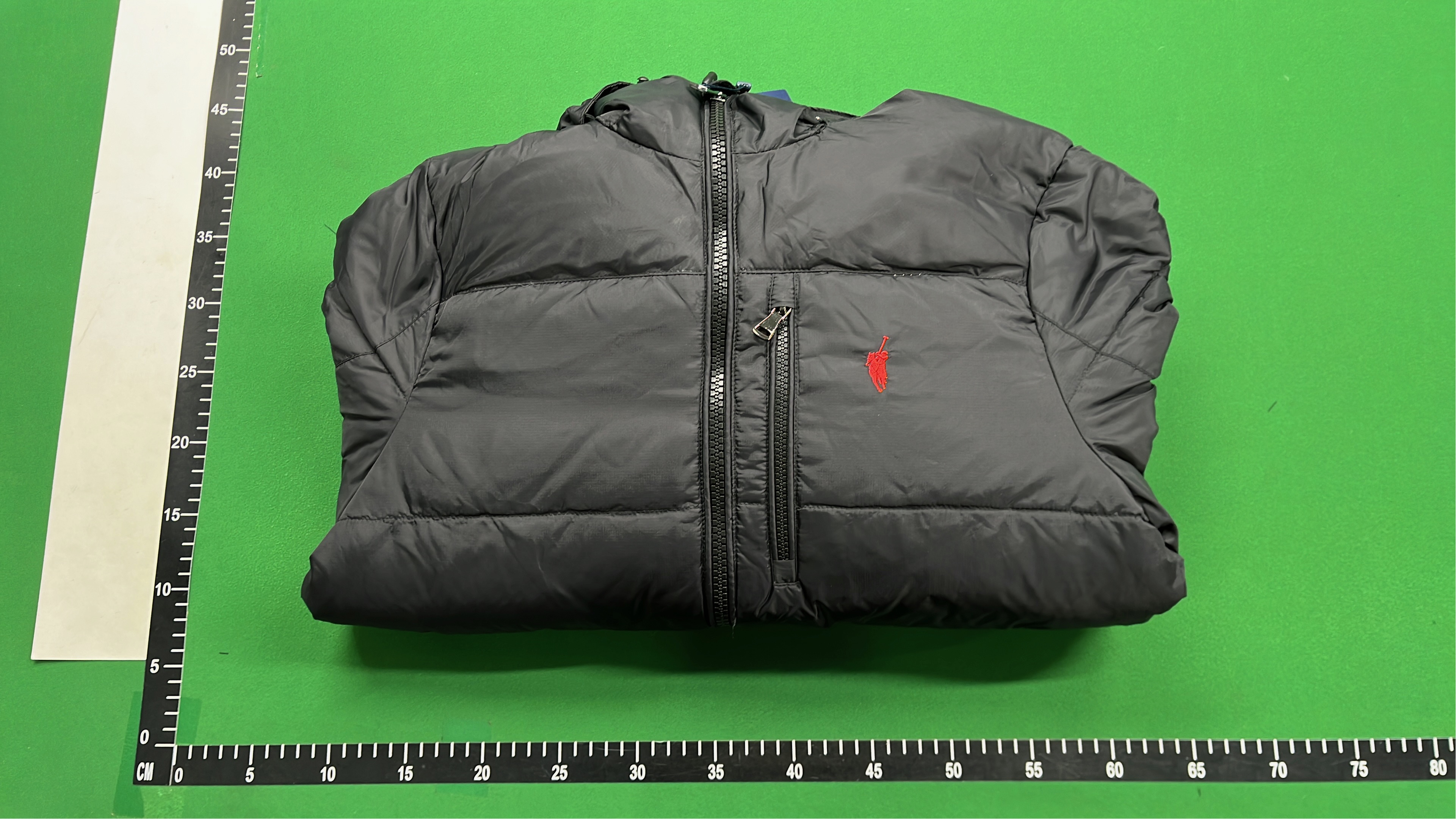 Recycled Down Jacket with Red Pony Logo