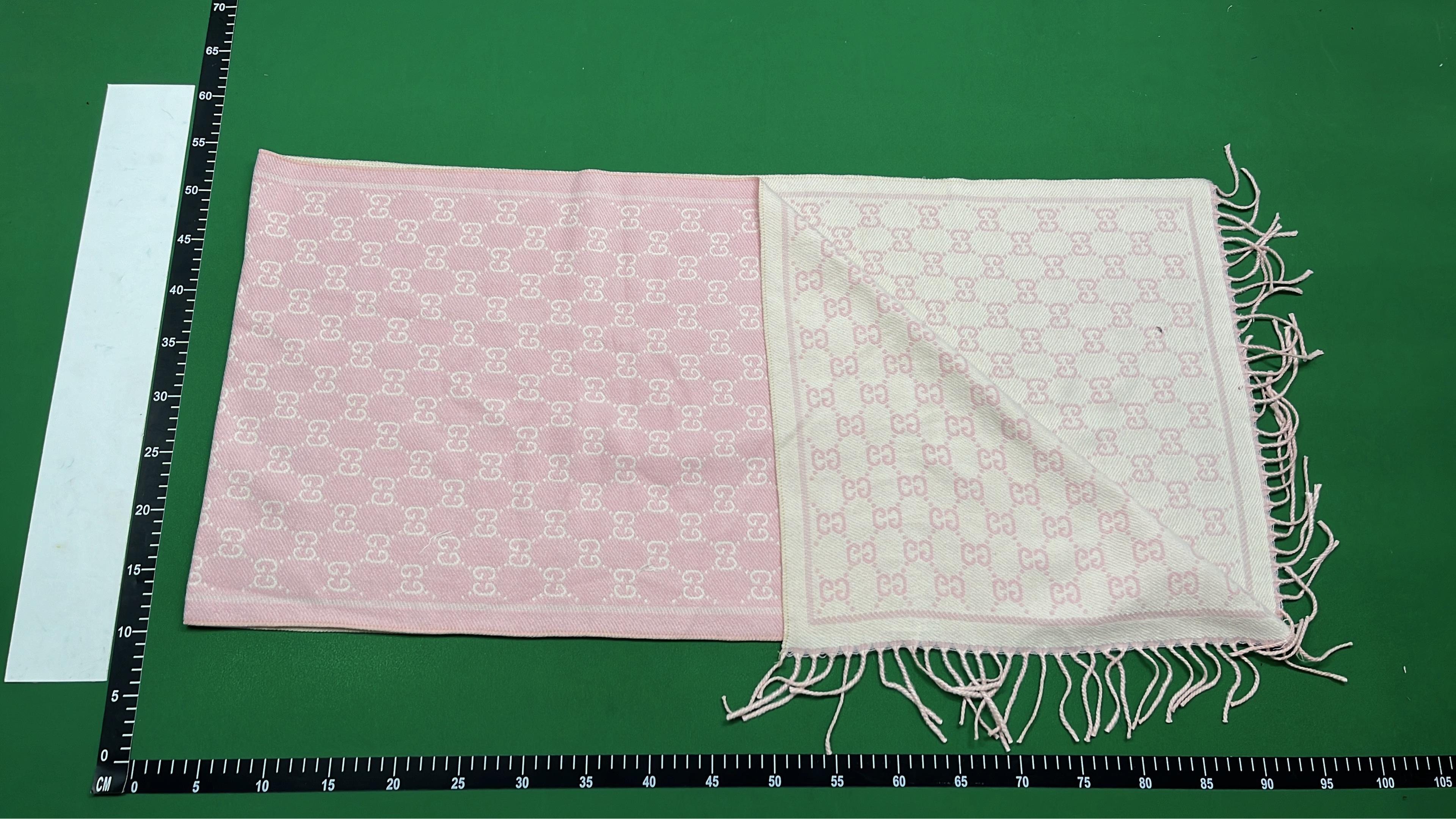 GG Pattern Wool Scarf for Women - Classic Black and Beige