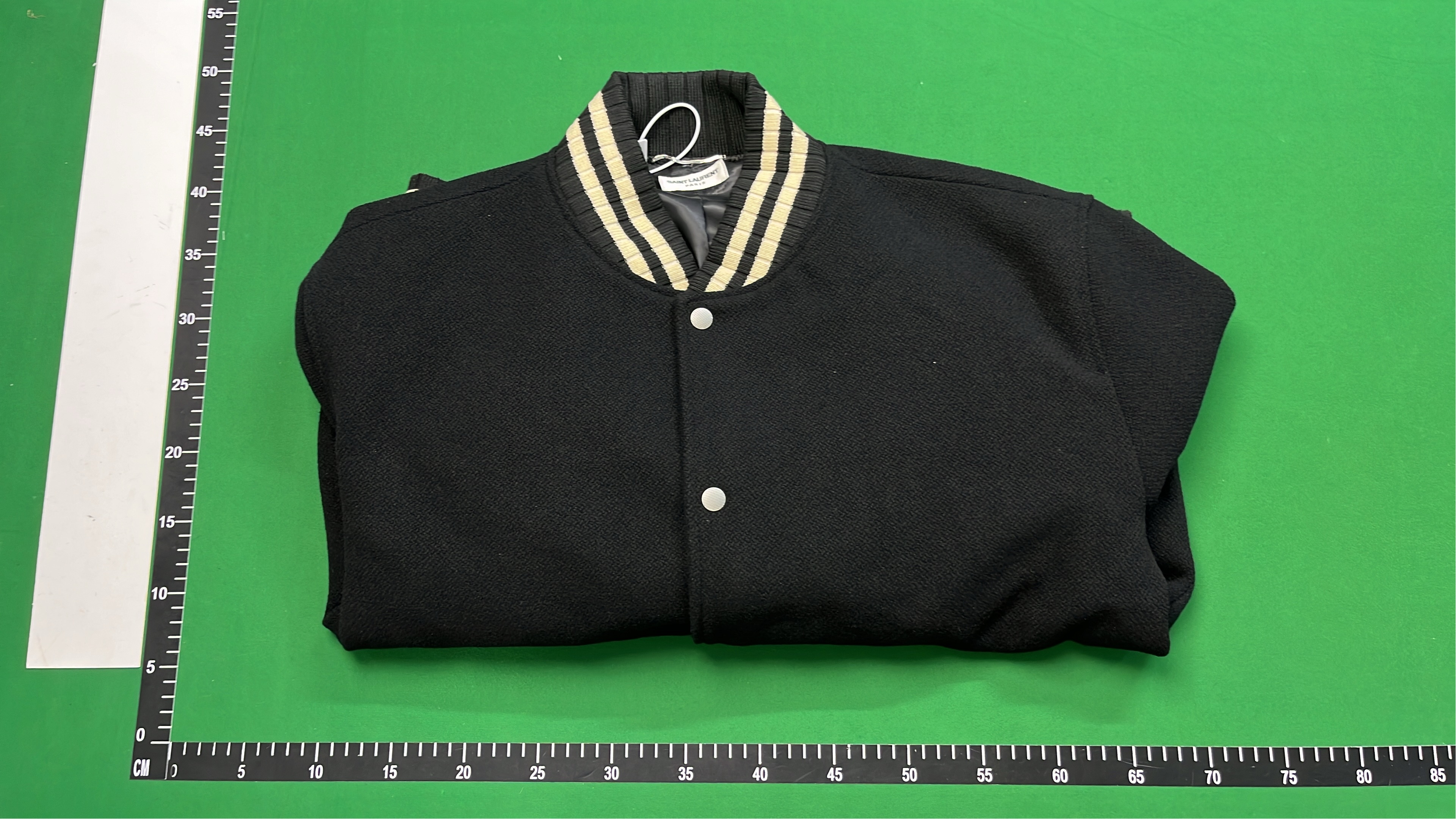 Black Knit Sweater with White Stripes - Classic Sport Style