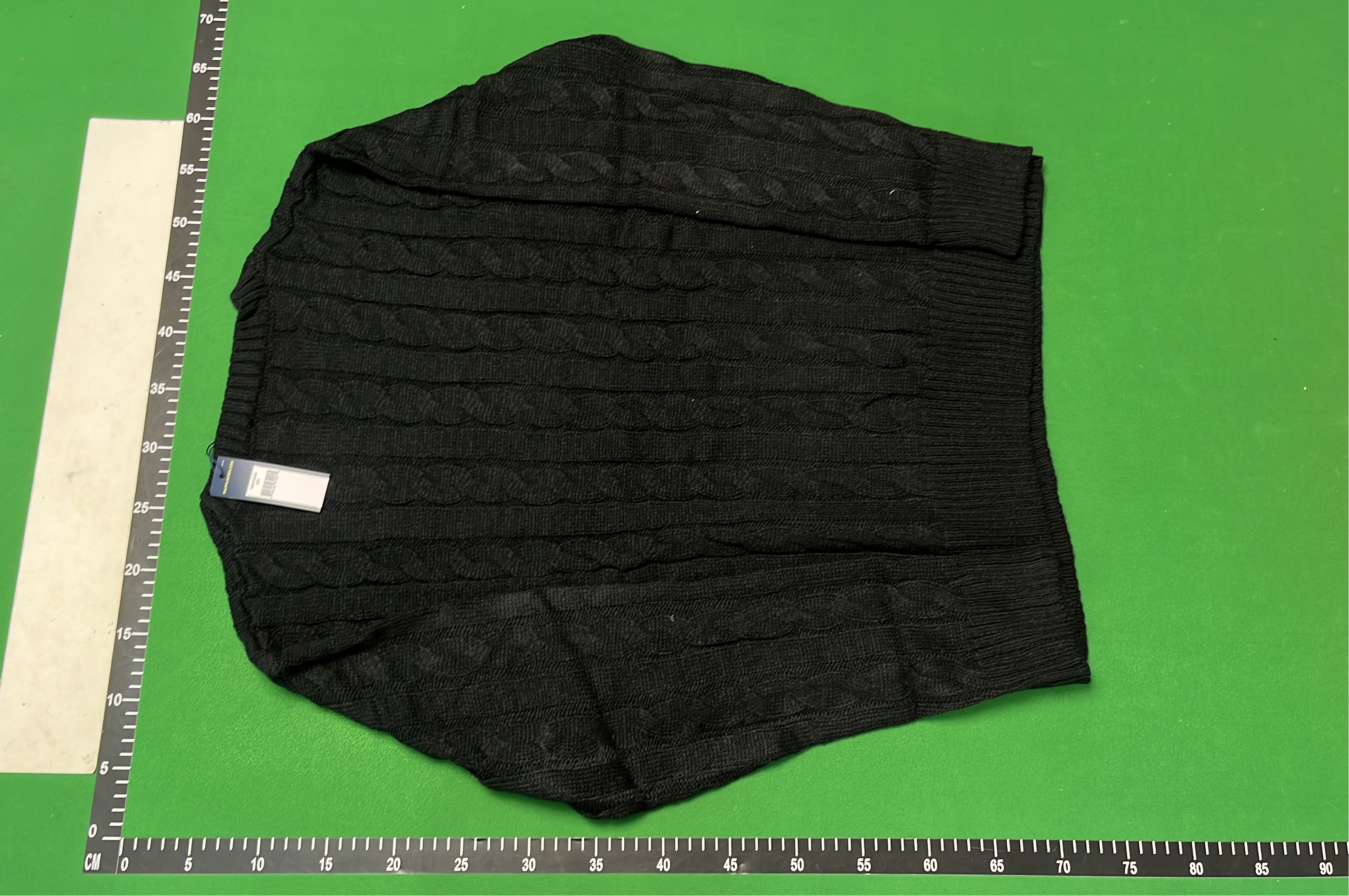 Black Cable Knit Sweater for Men