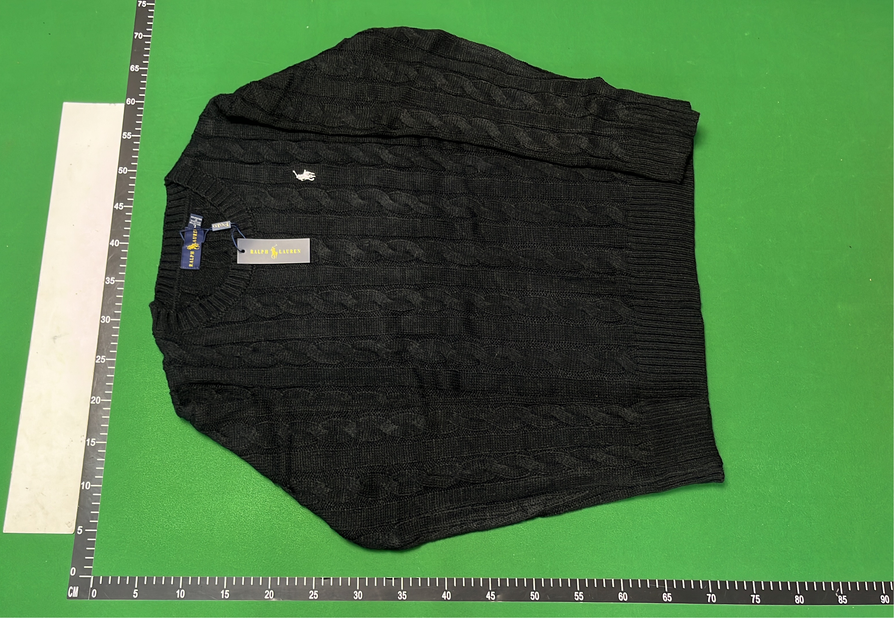 Black Cable Knit Sweater for Men