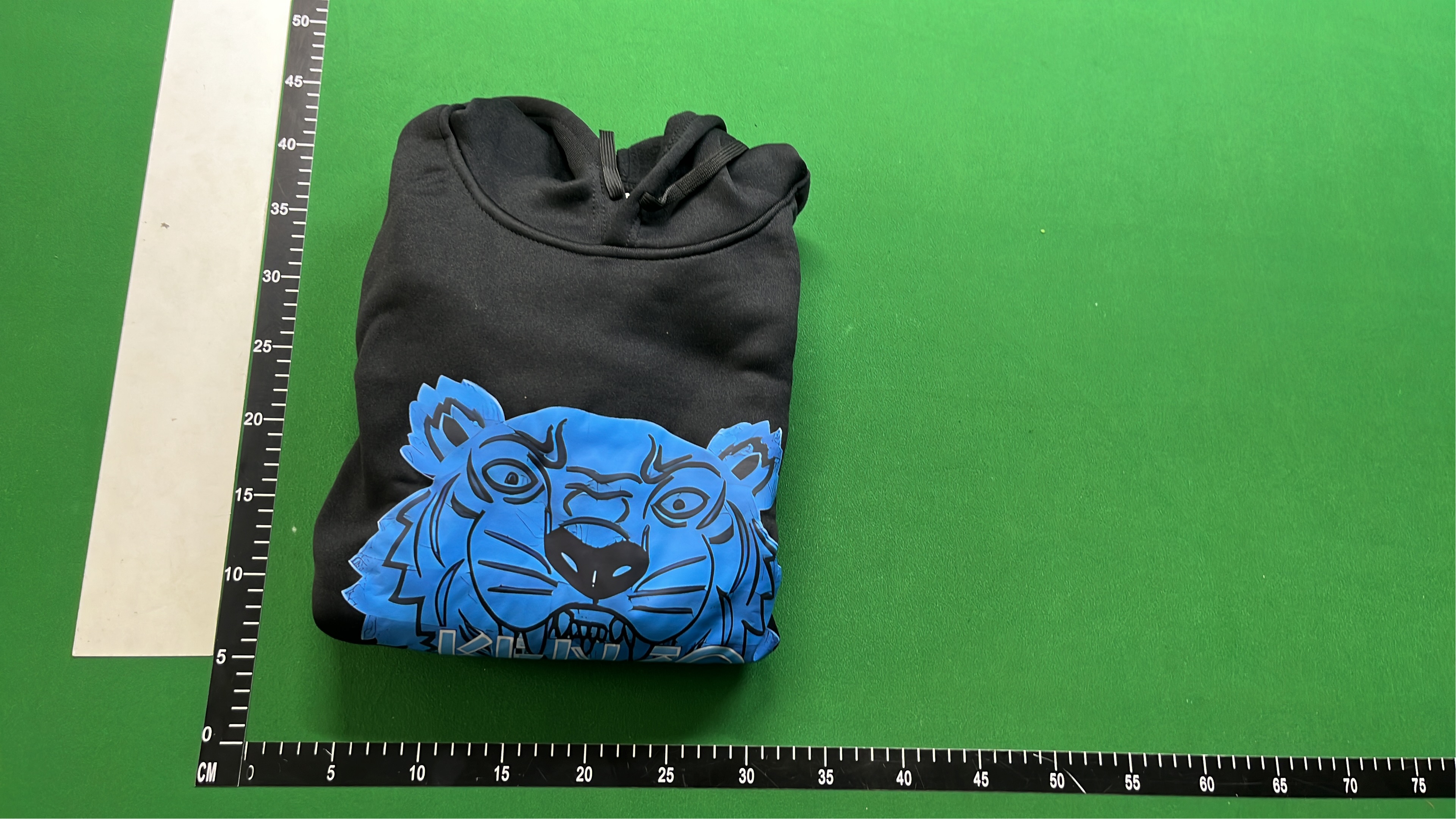 KENZO Black Tiger Hoodie with Embroidered Logo
