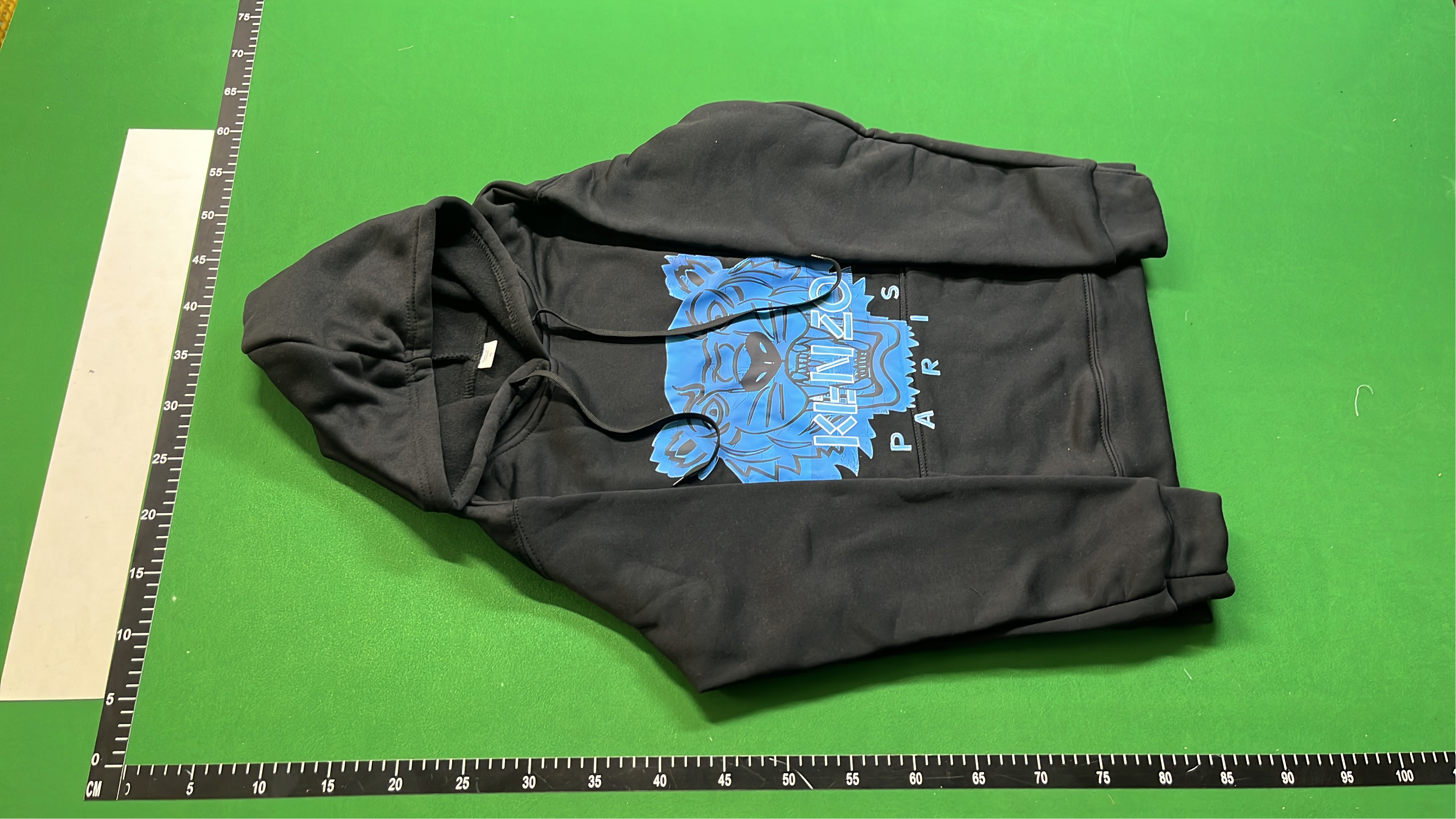 KENZO Black Tiger Hoodie with Embroidered Logo