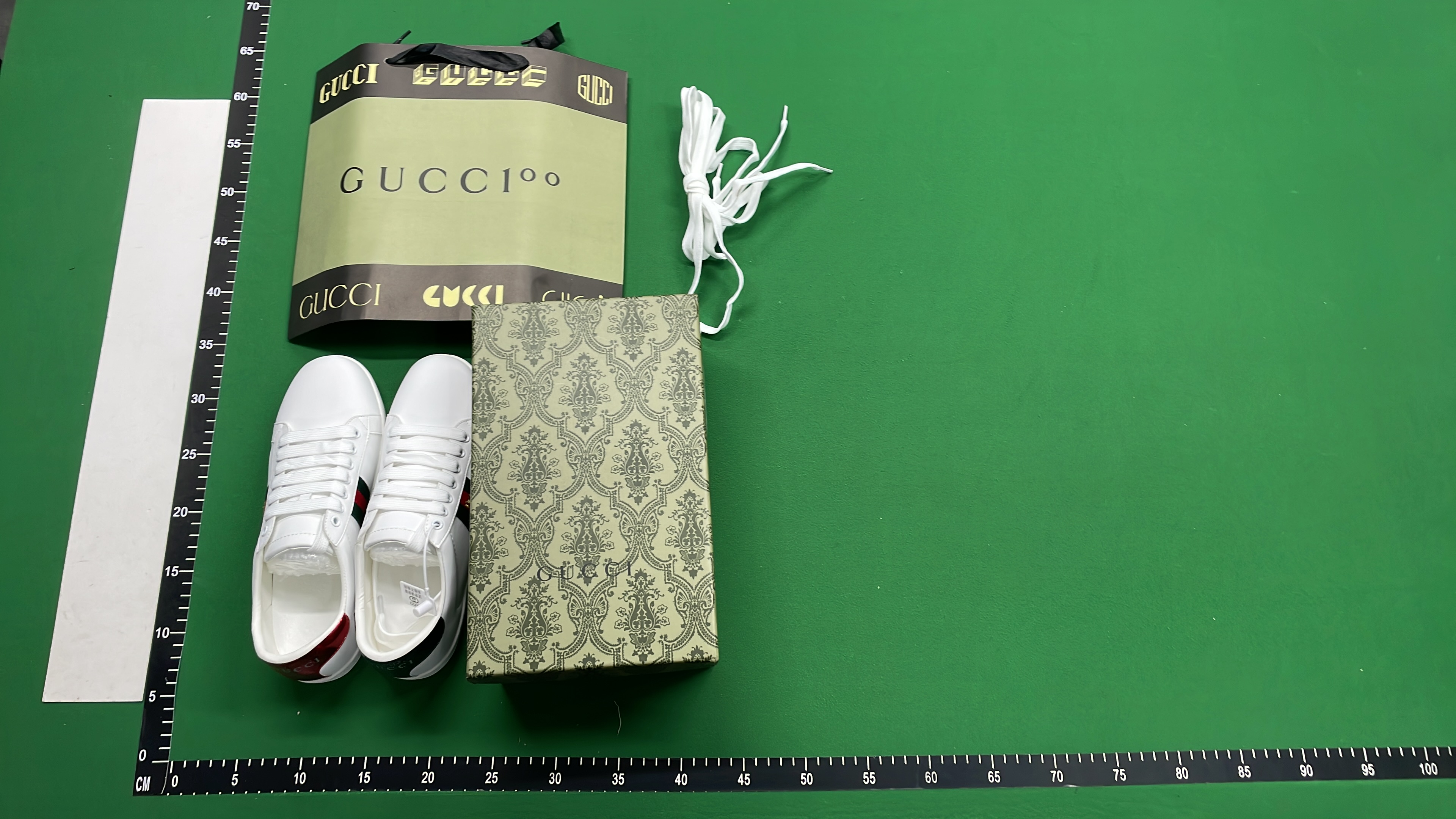 Gucci Ace Sneakers with Cherry and Web Detail - White Leather