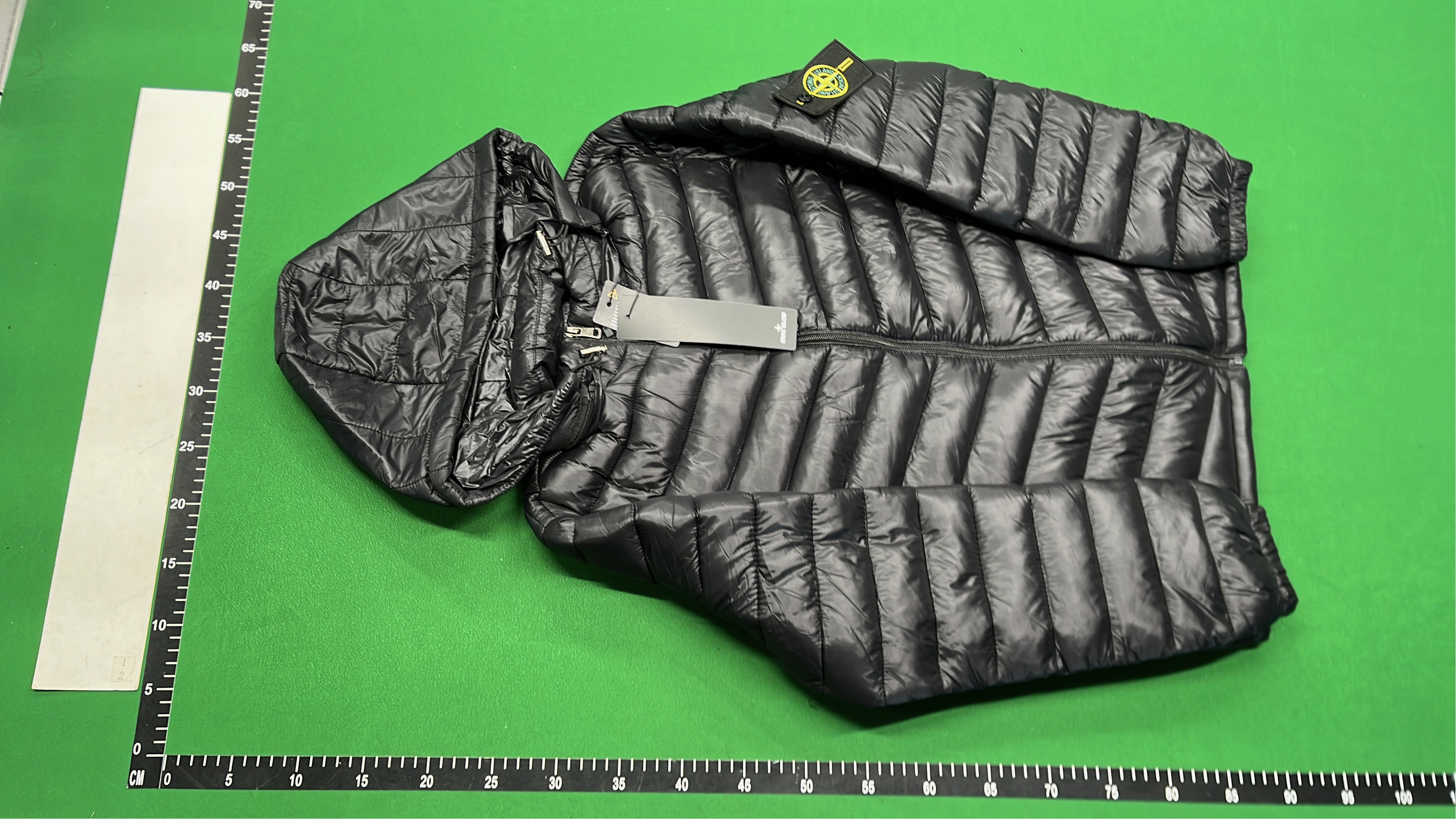 Stone Island Down Jacket with Hood - Men's Quilted Puffer Coat