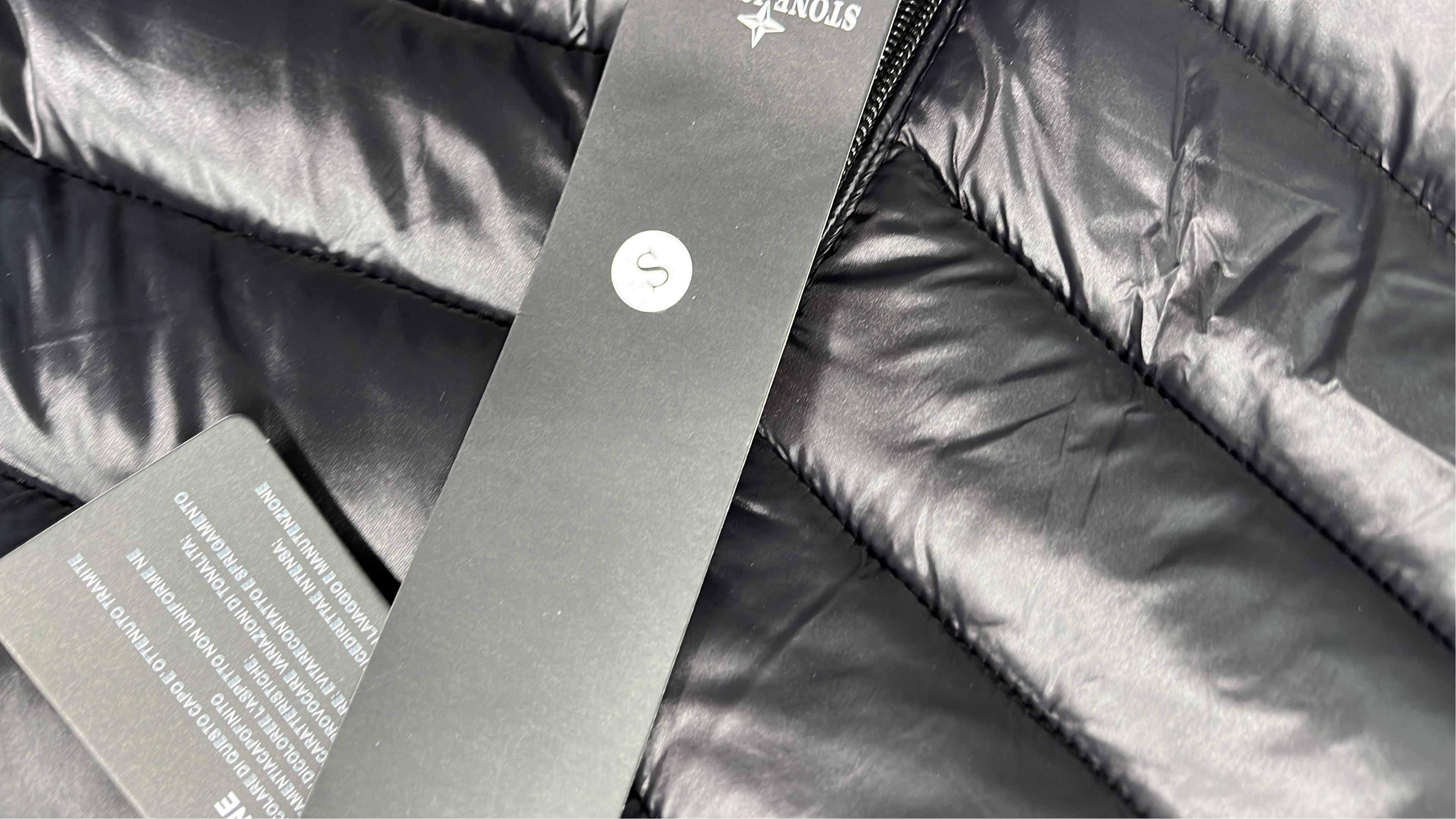 Stone Island Down Jacket with Hood - Men's Quilted Puffer Coat