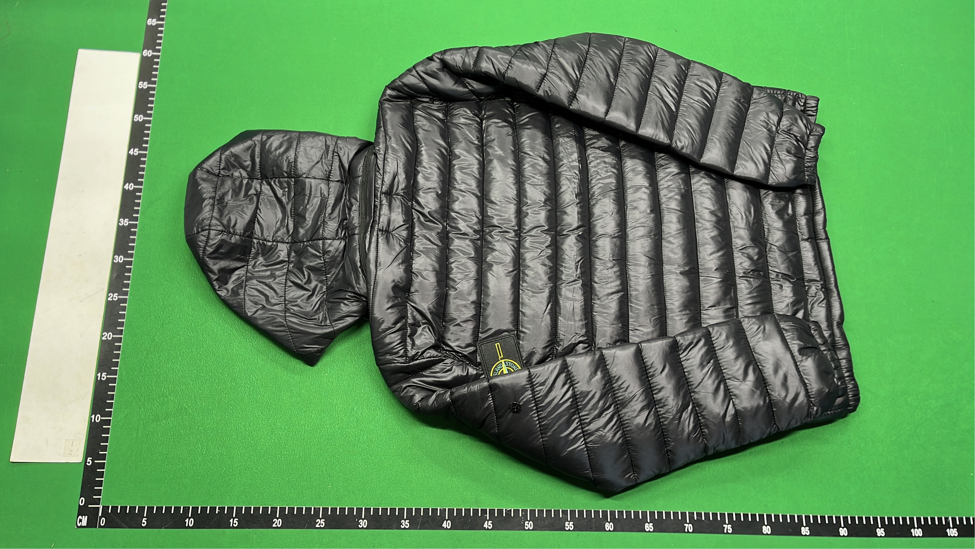 Stone Island Down Jacket with Hood - Men's Quilted Puffer Coat