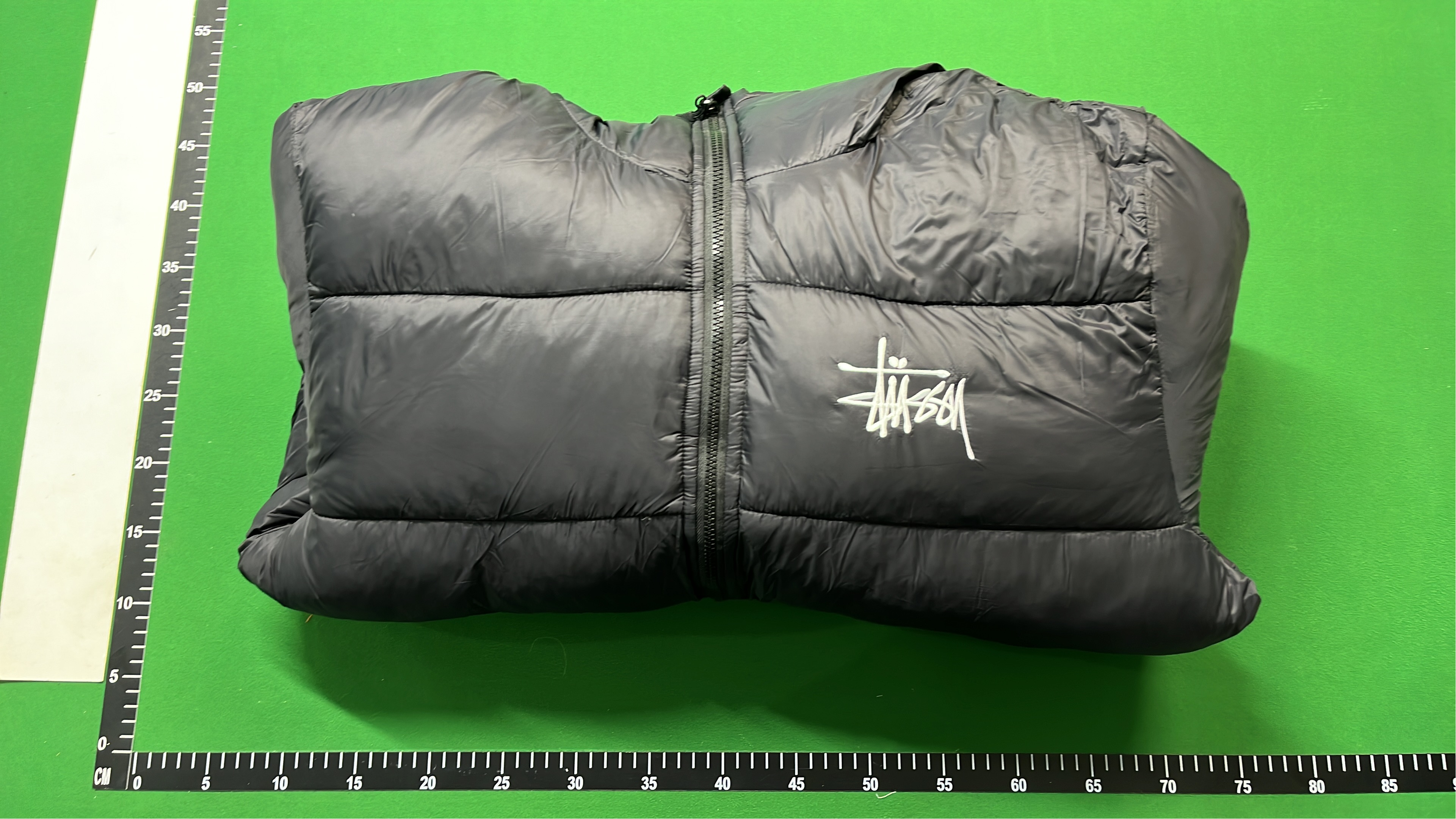 Stussy Down Jacket 800 Fill - Black, White, Pink Hooded Winter Coat