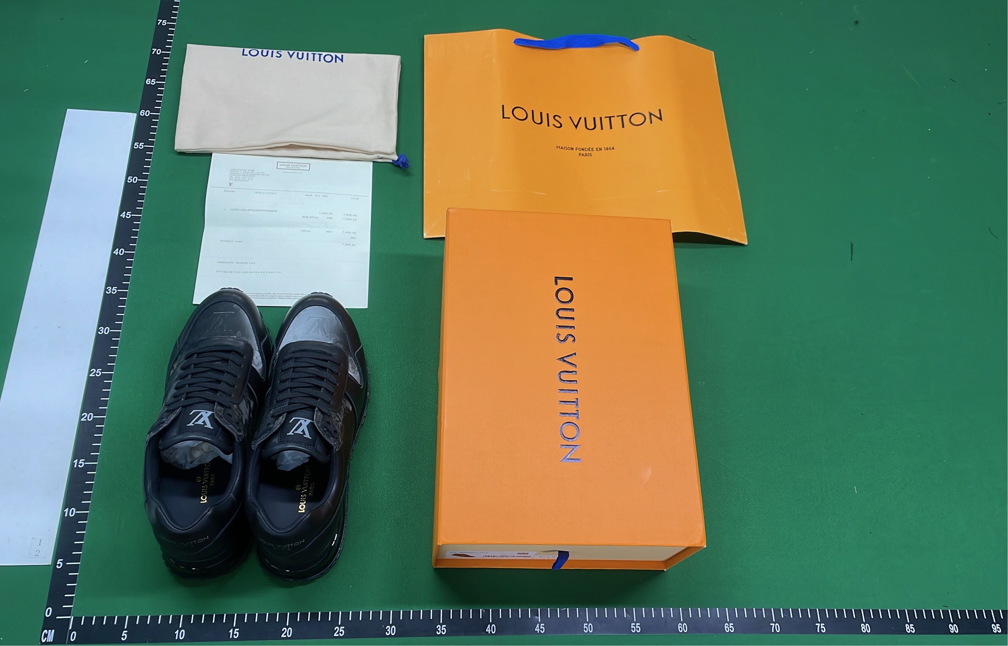 Louis Vuitton Black Monogram Sneakers for Men