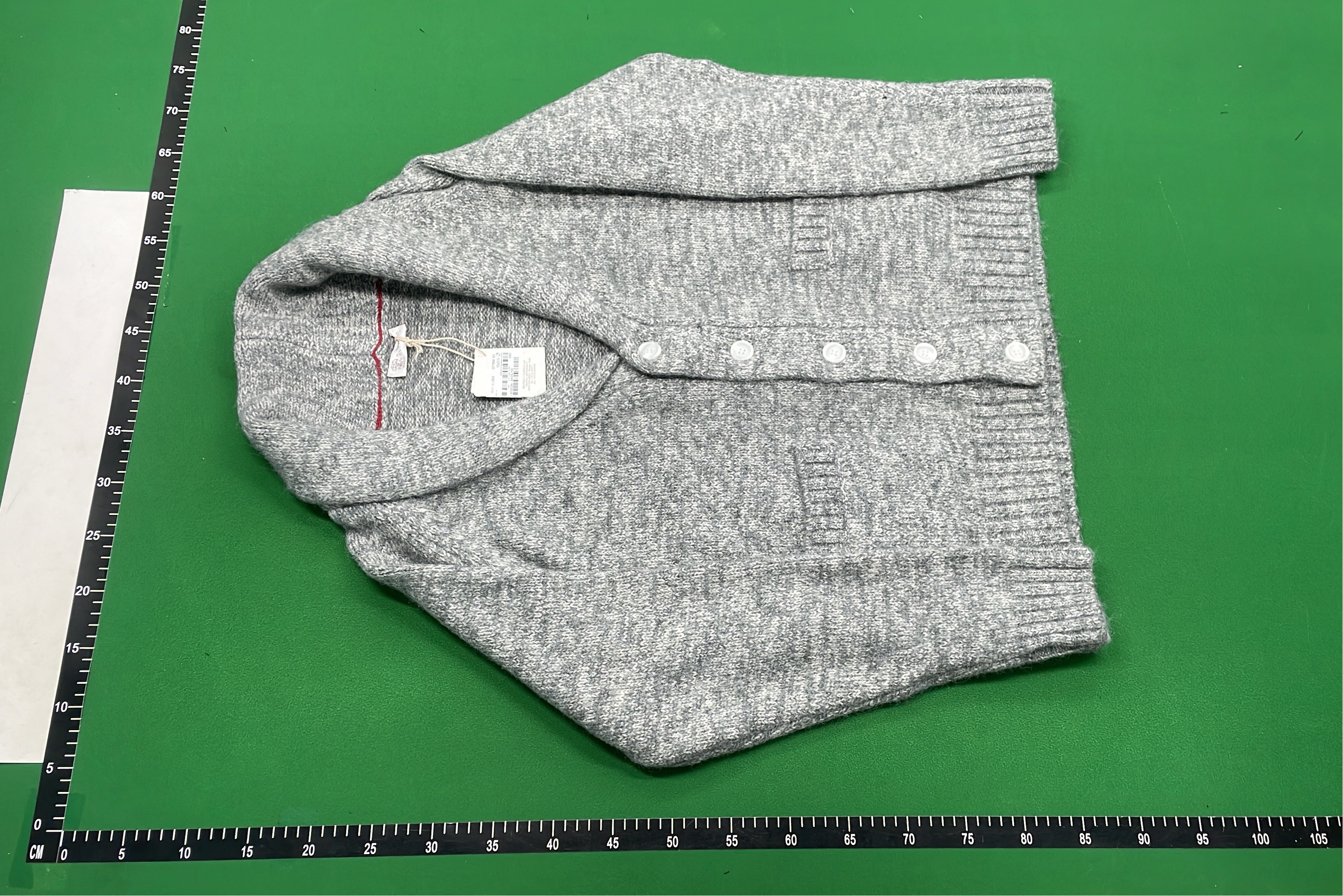Men's Blue Knit Cardigan Sweater with Wood Buttons