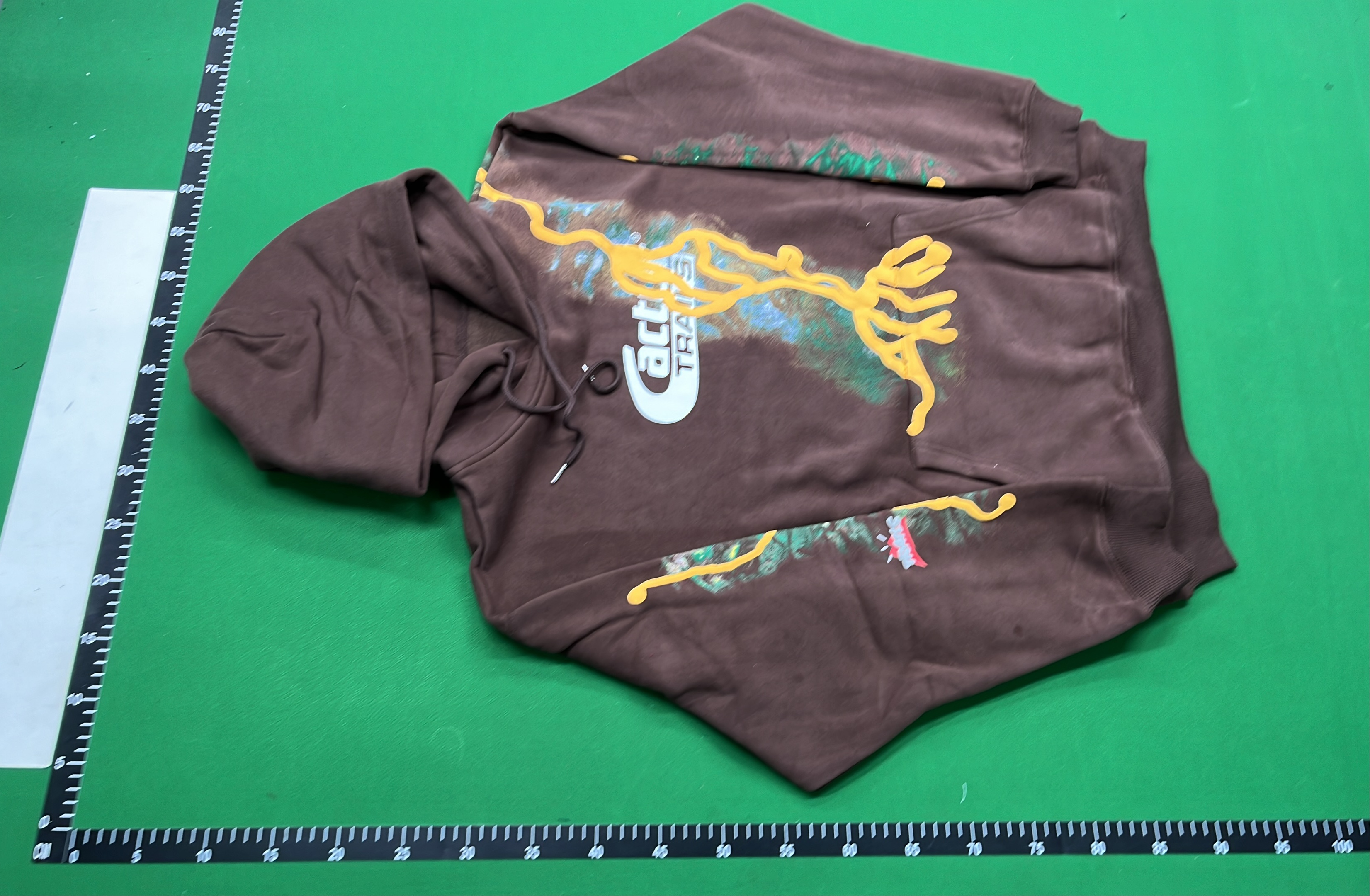 Men's Brown Hoodie with Gold Logo Design