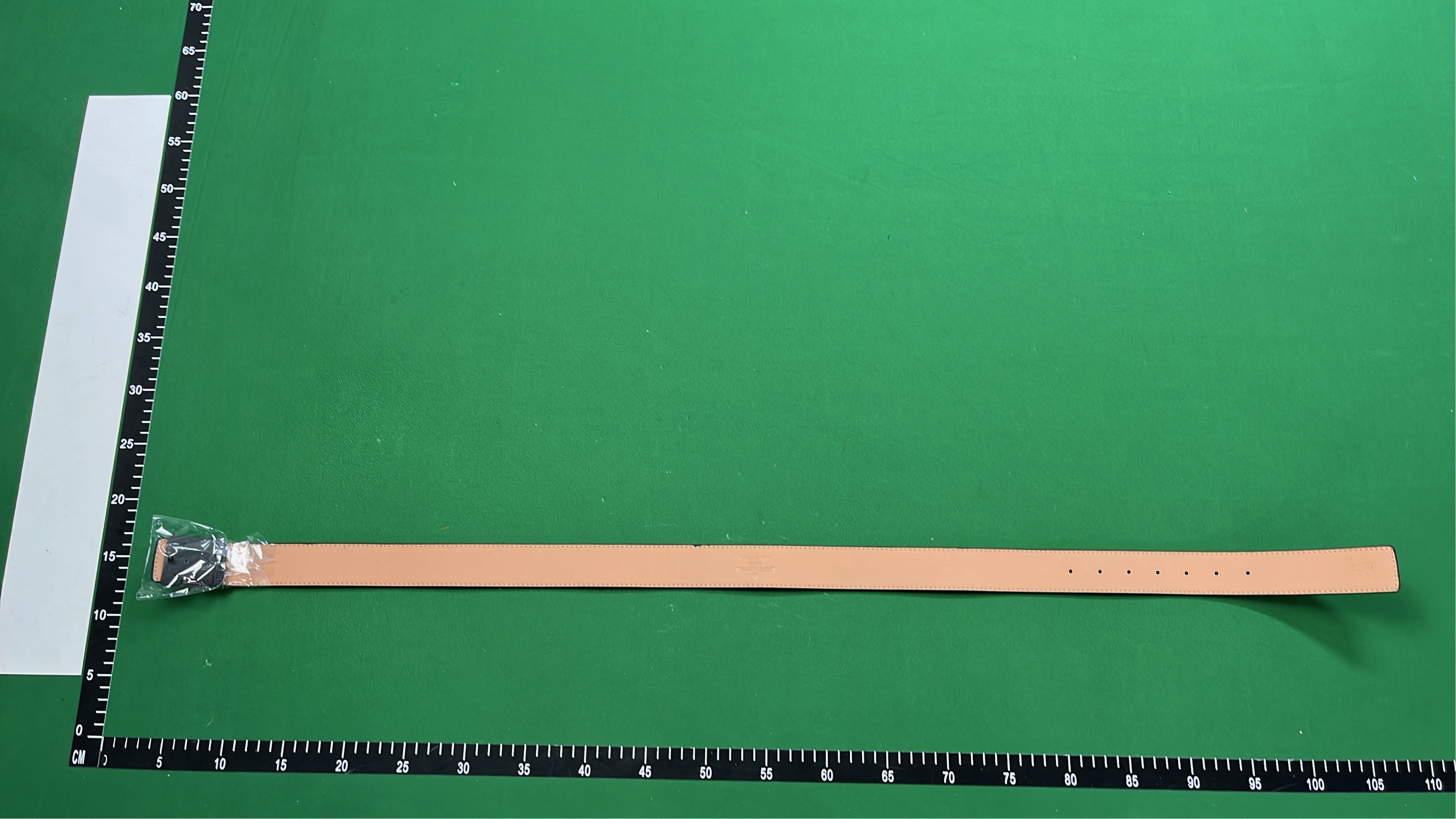 LV Red Monogram Belt with Silver Buckle