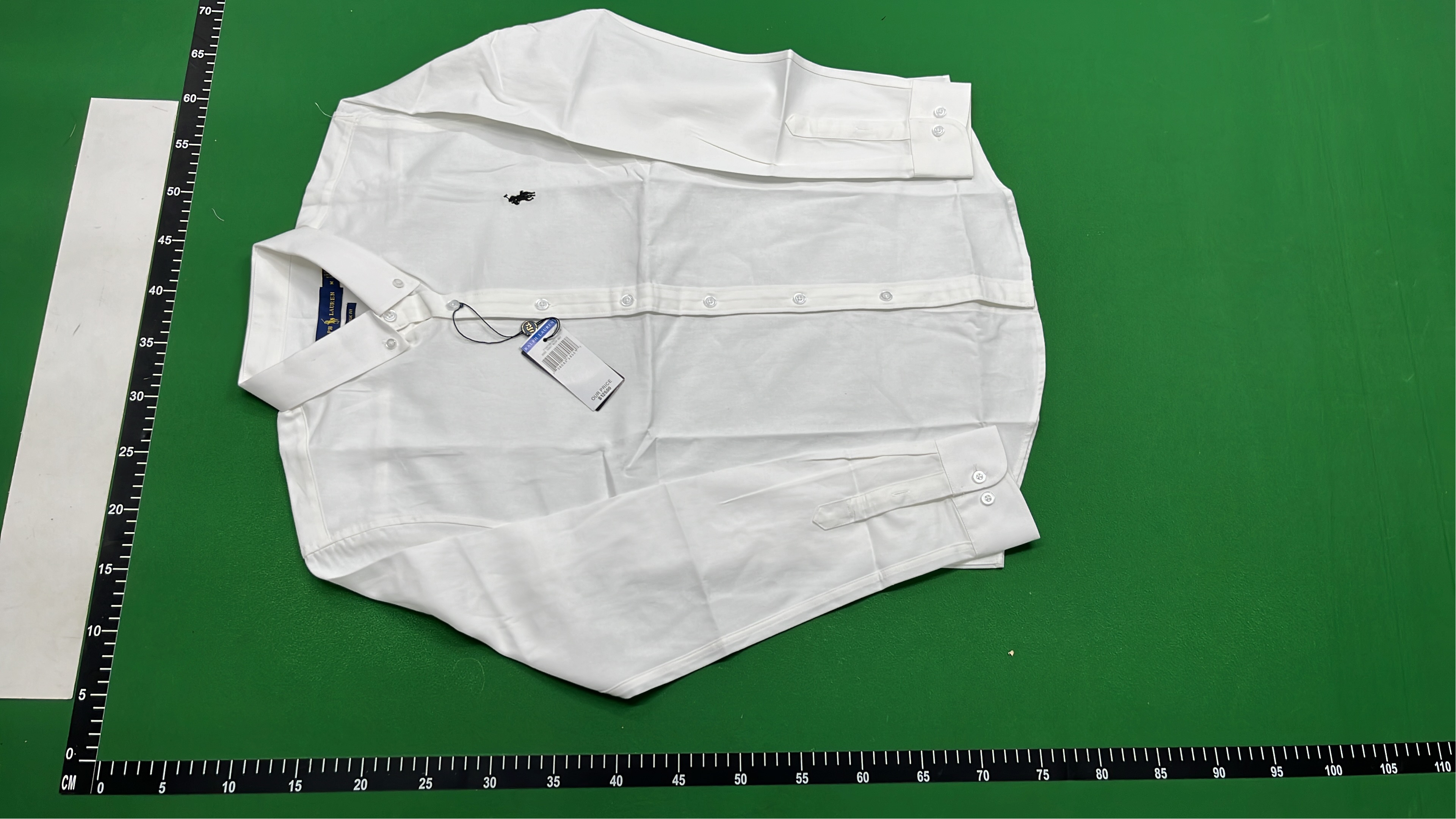 Black Polo Ralph Lauren Button-Up Shirt with Red Pony Logo