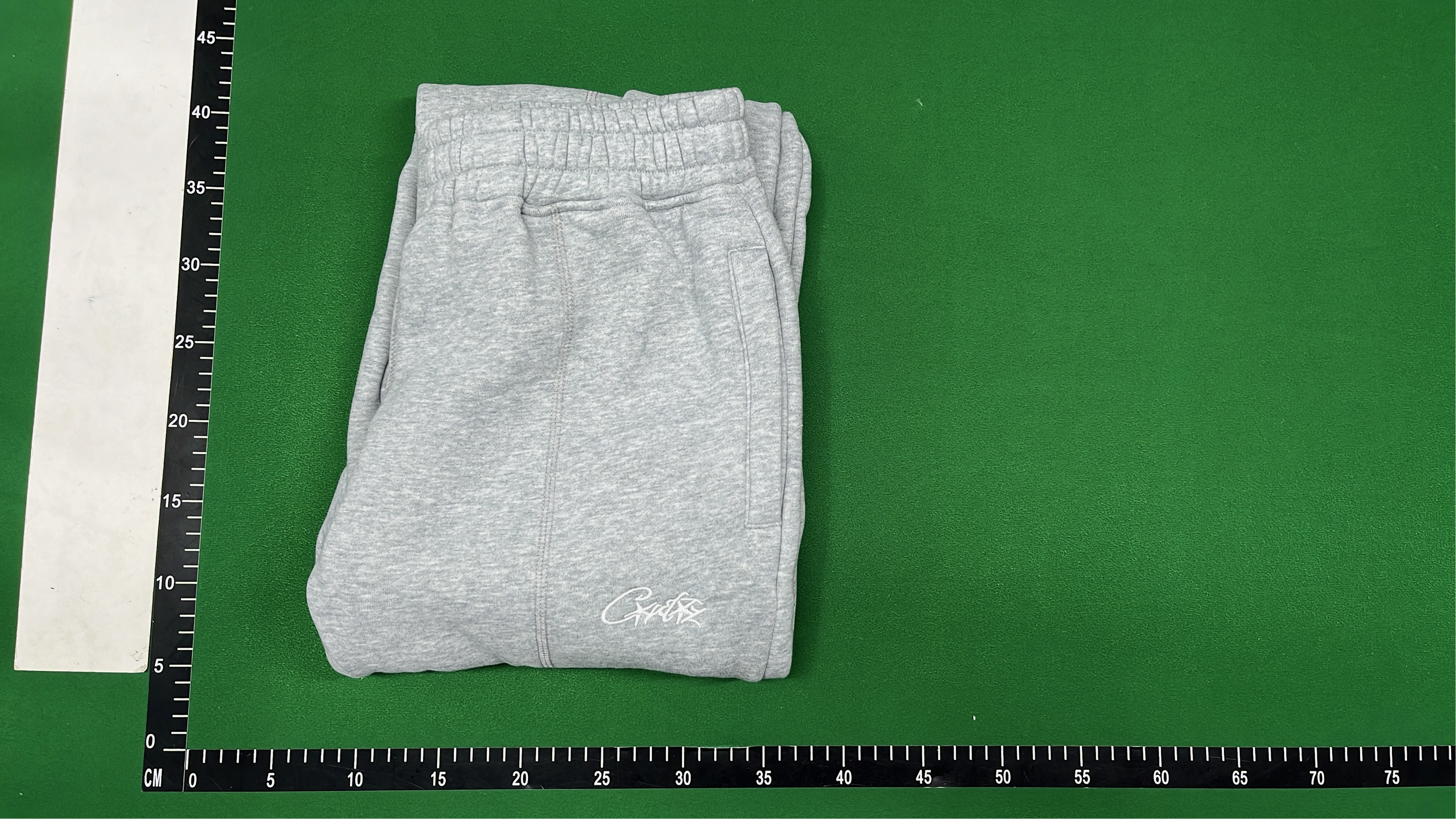 Gray Crewneck Sweatshirt with Embroidered Logo