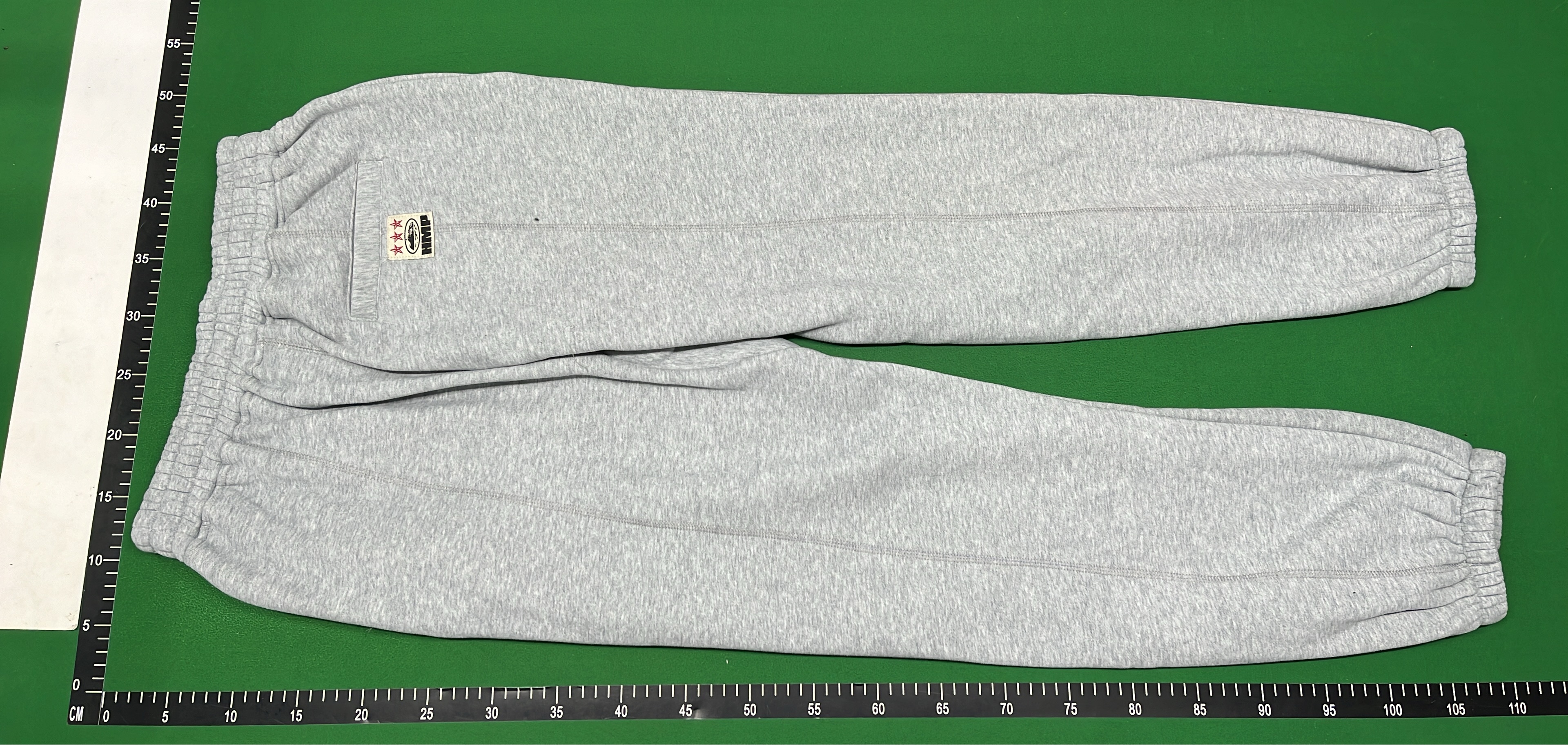 Gray Crewneck Sweatshirt with Embroidered Logo