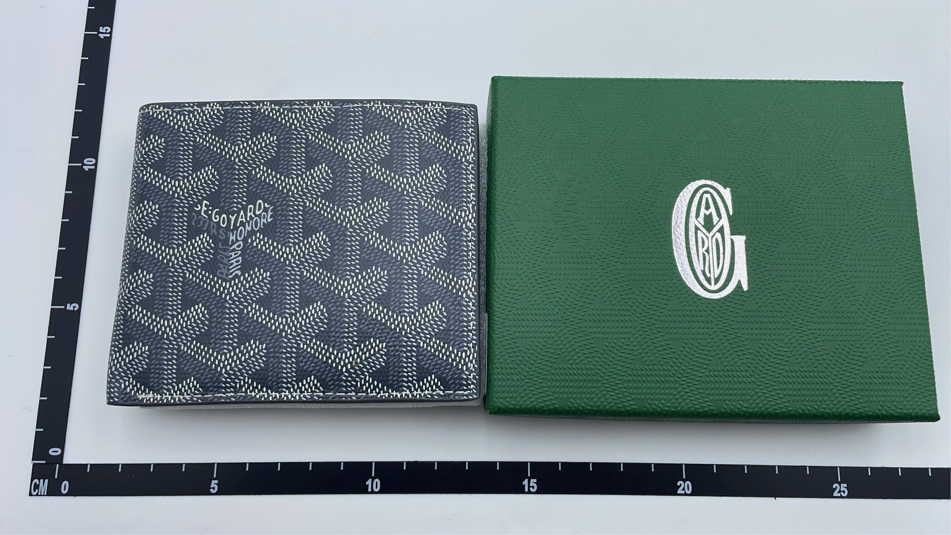 Goyard Green Monogram Canvas Wallet with Box and Card