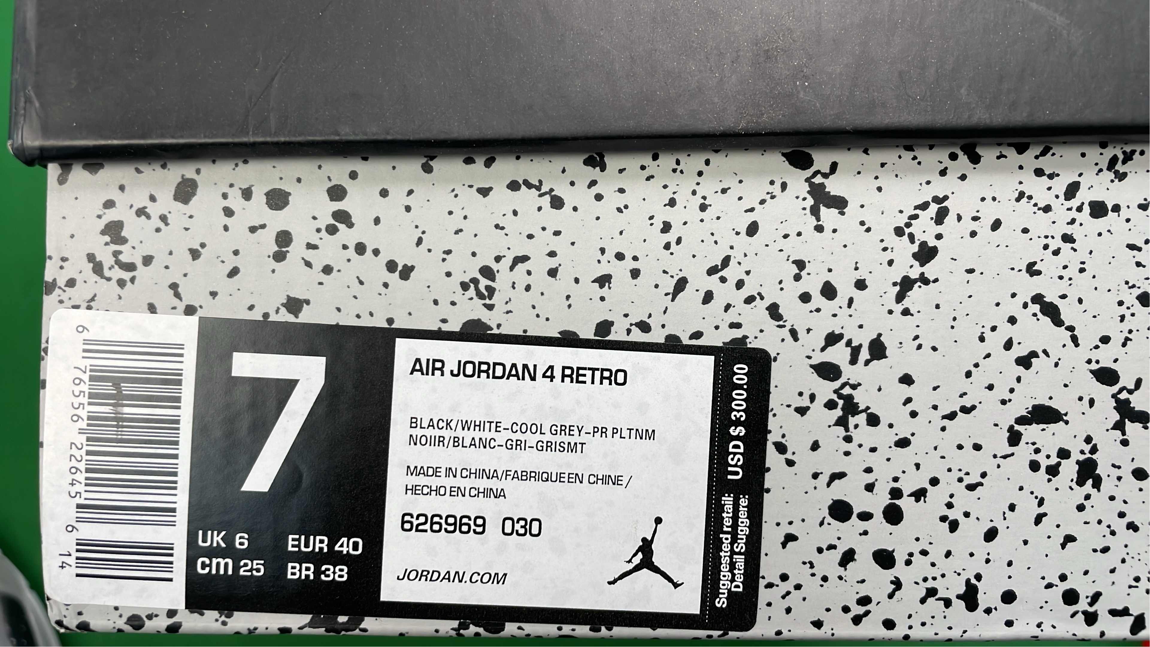 Air Jordan 4 Black Cement Men's Basketball Shoes