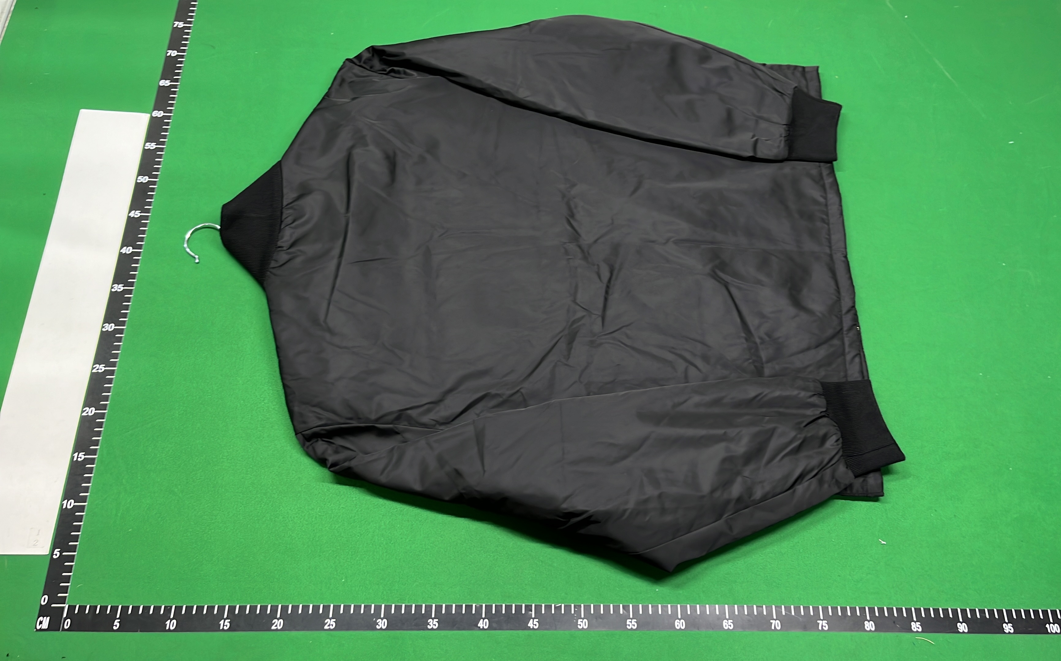 Prada Black Nylon Bomber Jacket with Logo Patch