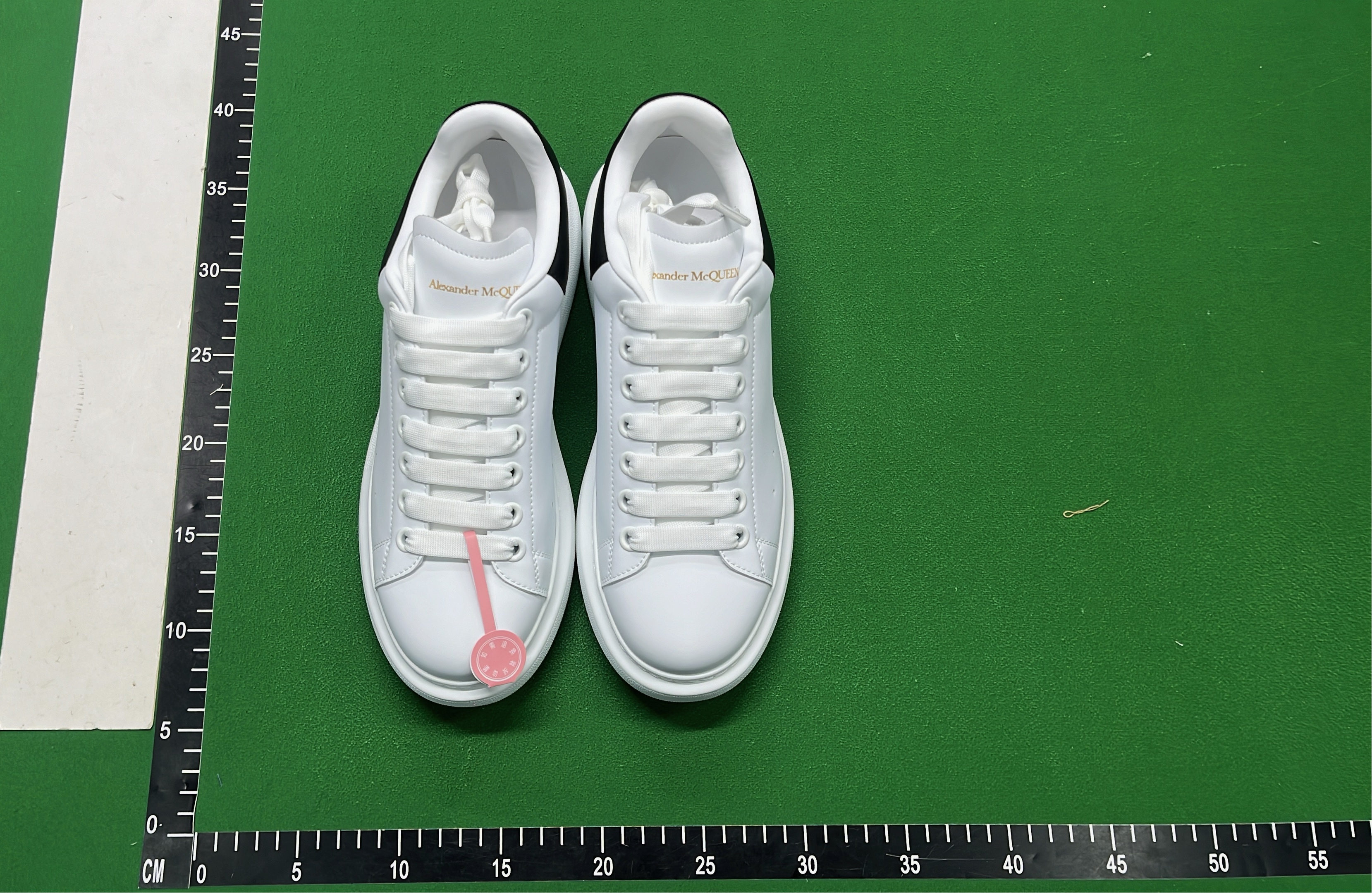 Alexander McQueen White Leather Sneakers with Thick Sole
